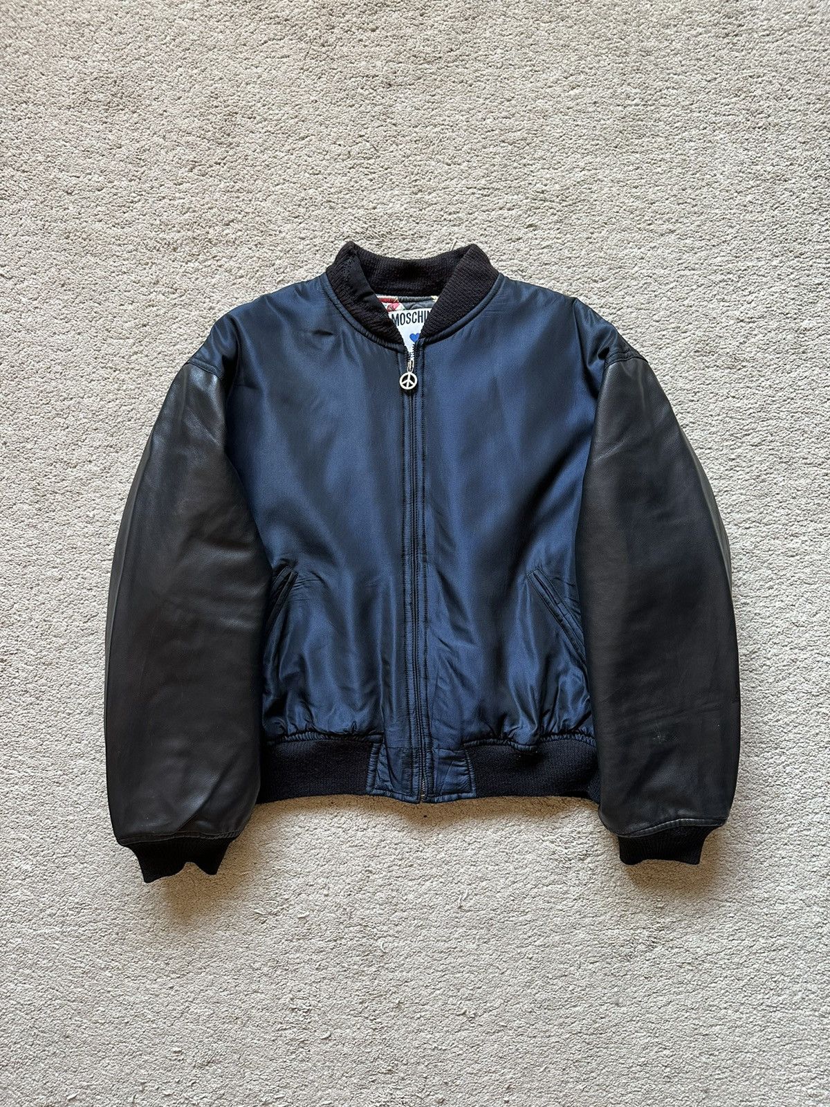 Jeremy Scott 1990s Moschino Leather Jacket Size US M / EU 48-50 / 2 - 6 Thumbnail