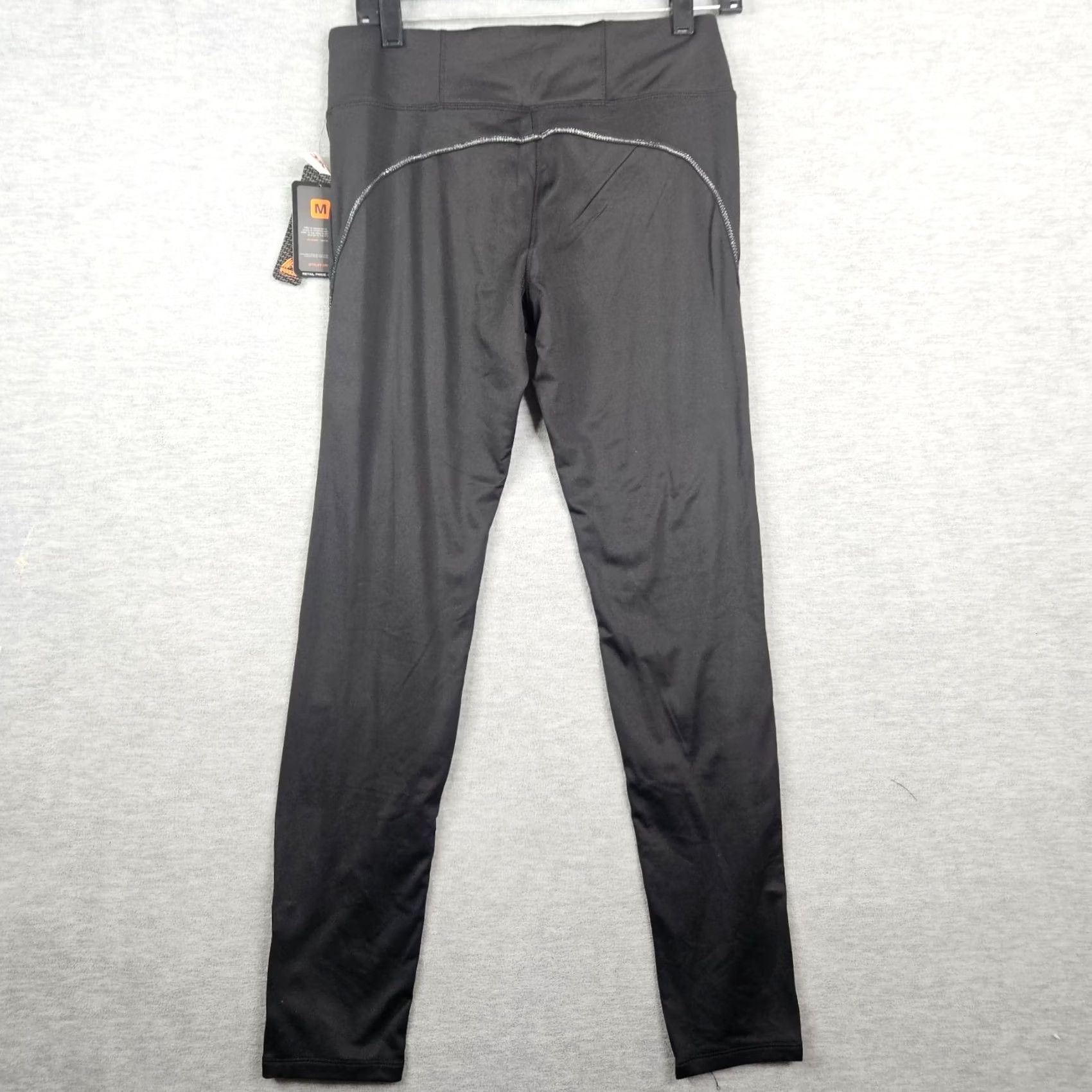 Vintage RBX Women's Black Ankle Zipper Legging Size M Regular Solid Sports Pattern Size 32" / US 10 / IT 46 - 2 Thumbnail