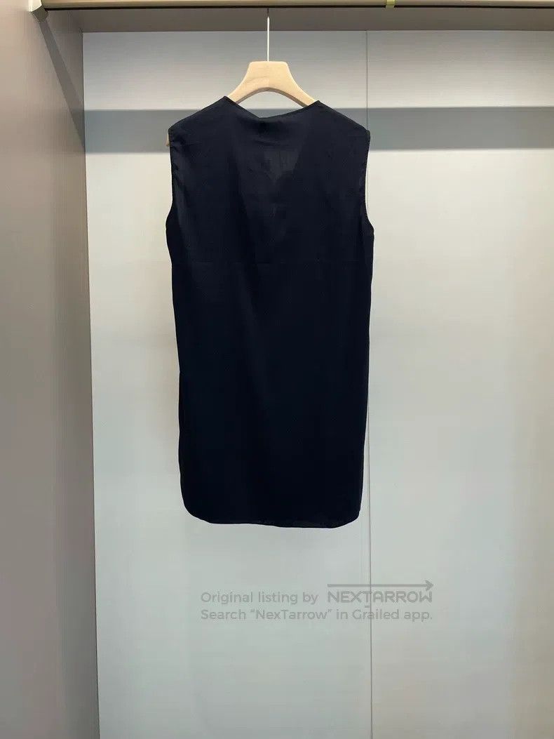 Brunello Cucinelli Brunello Cucinelli Navy Silk Beaded Vest Size M / US 6-8 / IT 42-44 - 2 Thumbnail