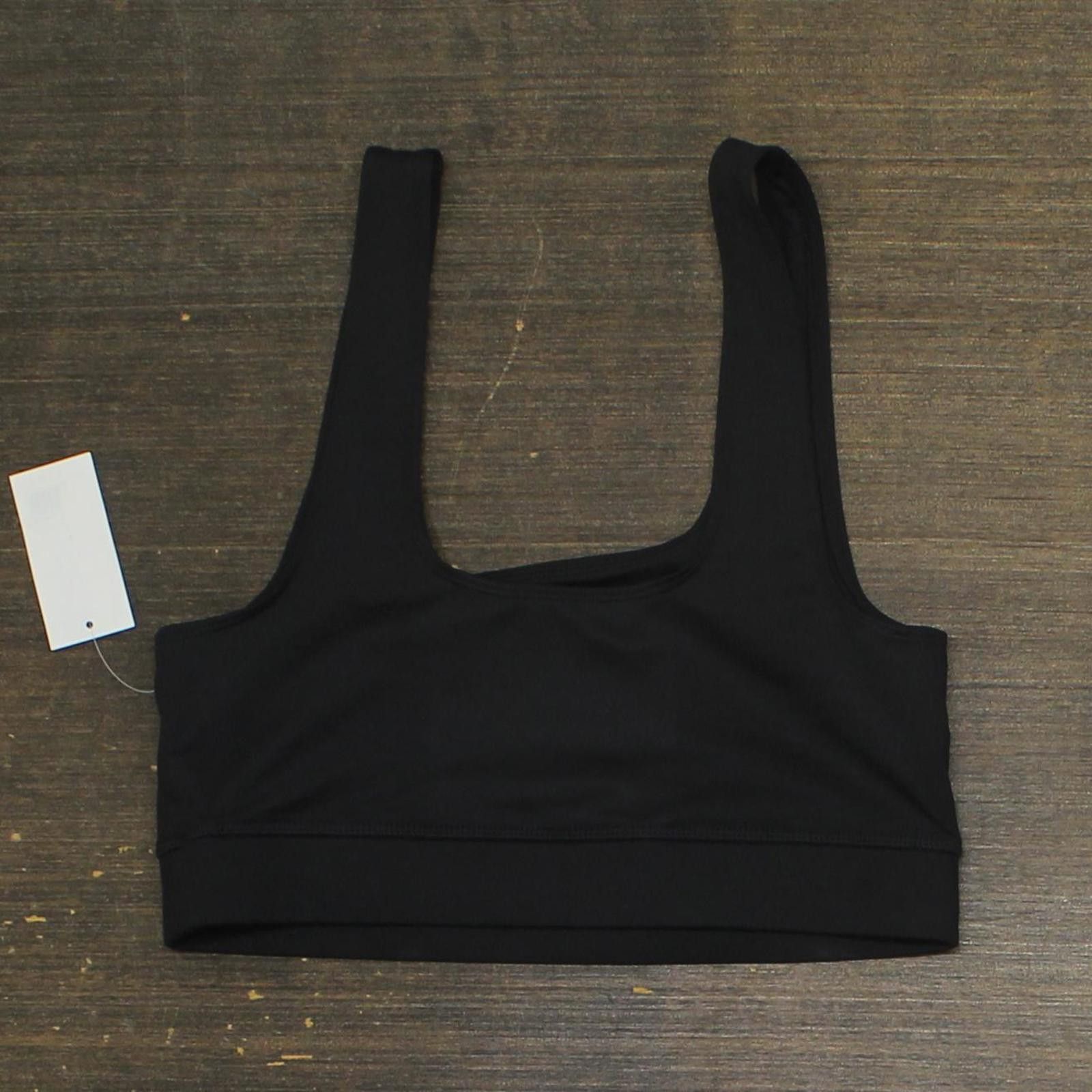 Jennifer Lopez Nwt Jenni Womens Square-neck Bralette 100139253 Black M Size ONE SIZE - 2 Thumbnail