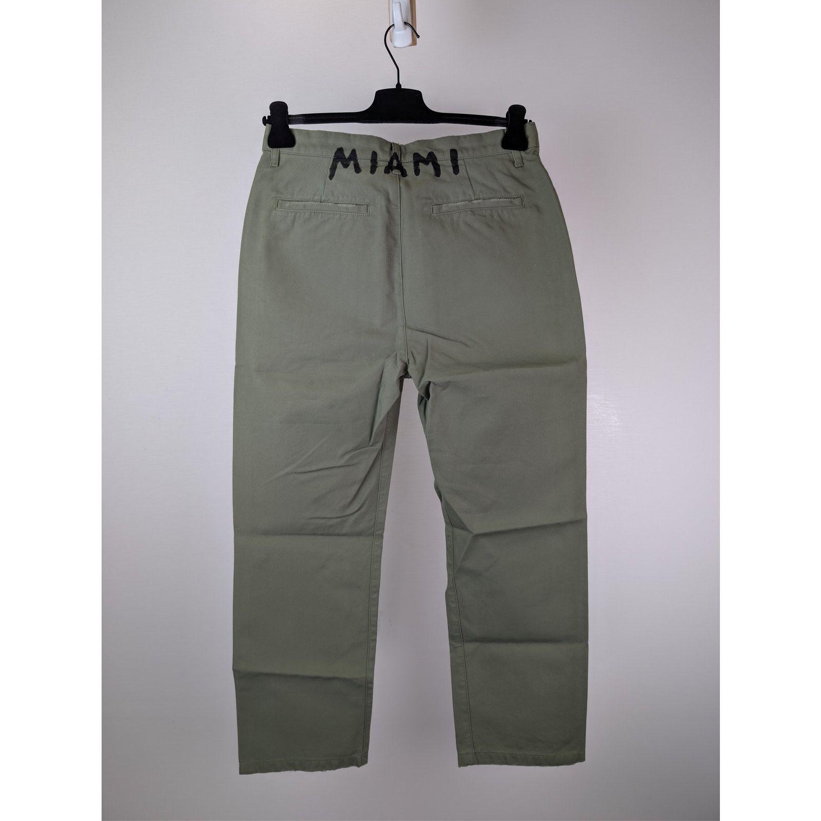 Palm Angels o1rshd1 Seasonal Logo Chino Pants in Military / Black Size US 34 / EU 50 - 10 Thumbnail