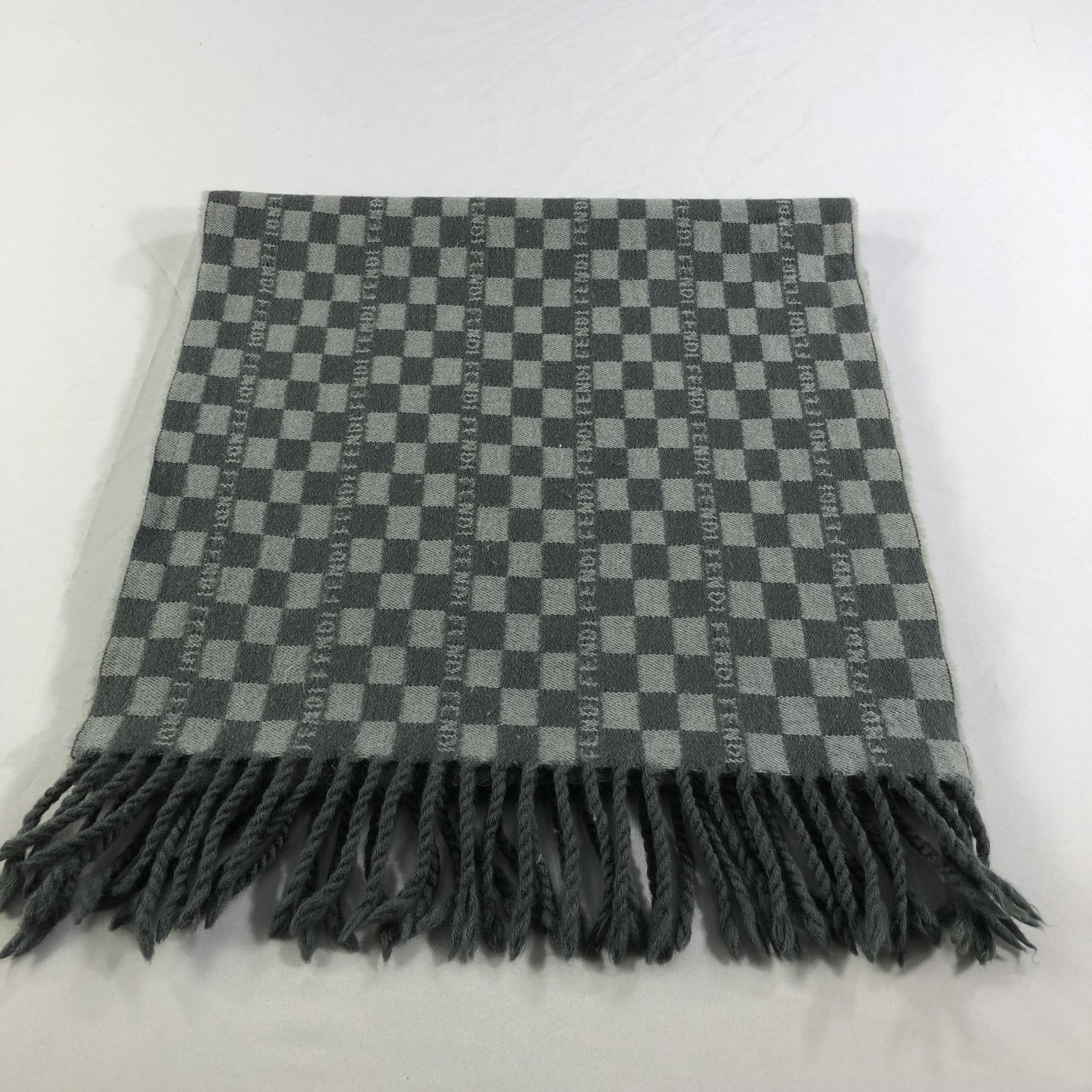 Fendi Fendi Checkered Wool Scarf Muffler V1446 Size ONE SIZE - 2 Thumbnail