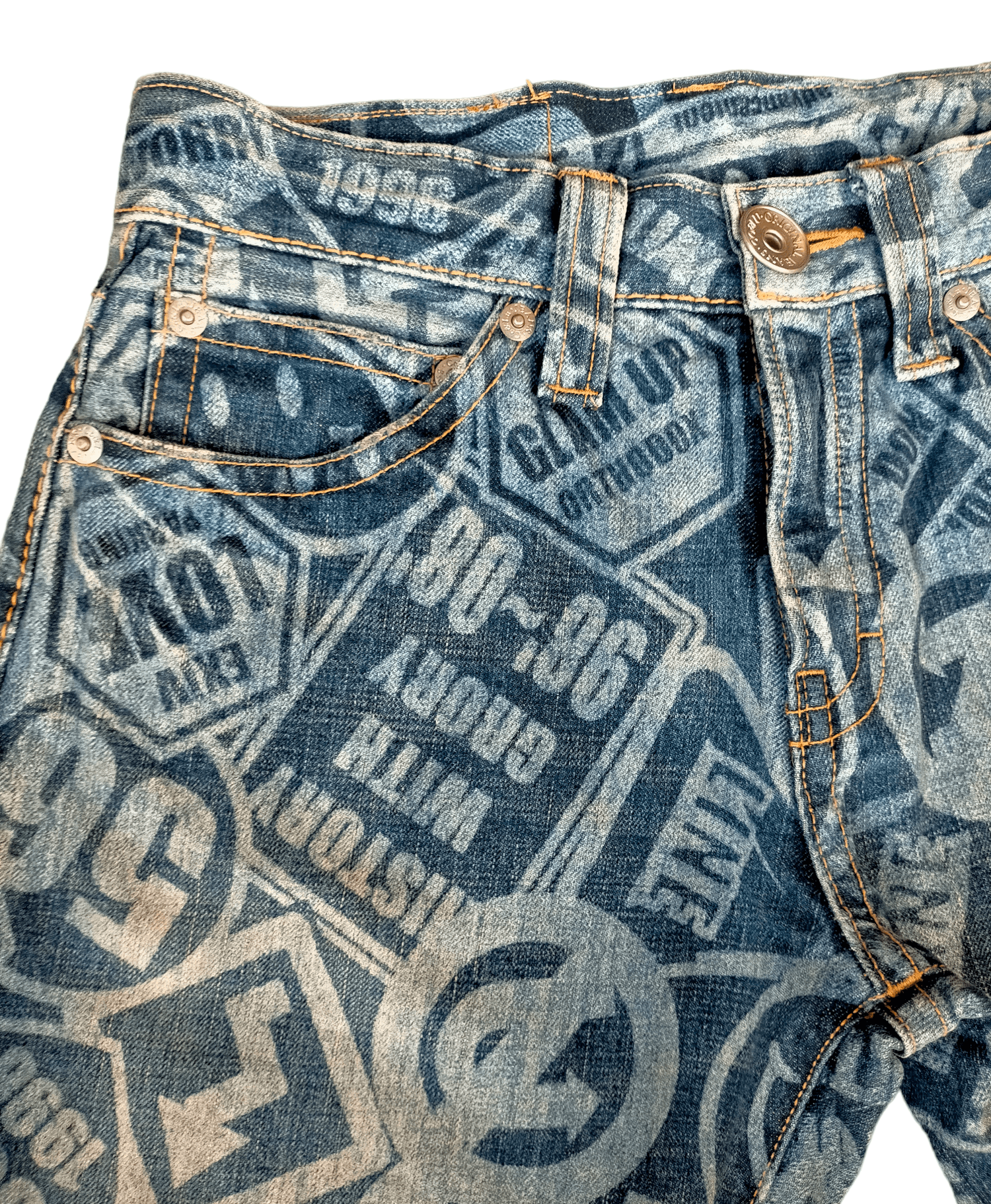 Hysteric Glamour Archieve 🔥 Full Print Word Phrase Boot cut Wide Pant Size US 29 - 3 Thumbnail