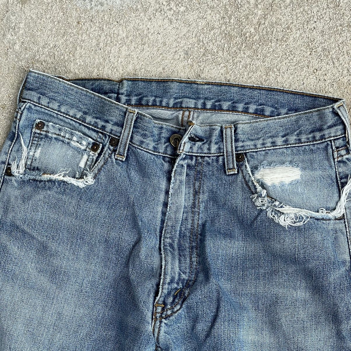 Levi's × Levi's Vintage Clothing “DISTRESSED SELVEDGED LEVIS” RARE WHITELINE SELVEDGE DENIM Size US 30 / EU 46 - 2 Thumbnail