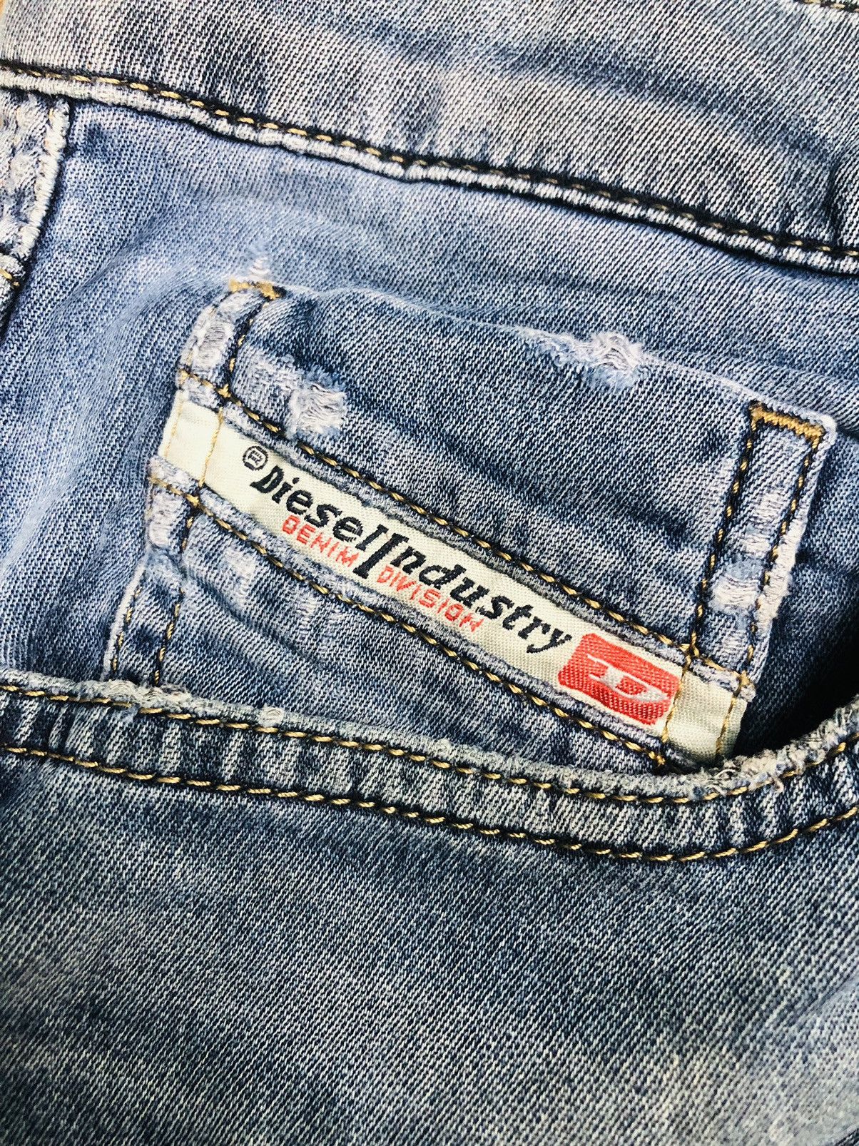 Diesel DIESEL Blue Distressed Patchwork Jeans Slim Fit (40) Size US 32 / EU 48 - 7 Thumbnail