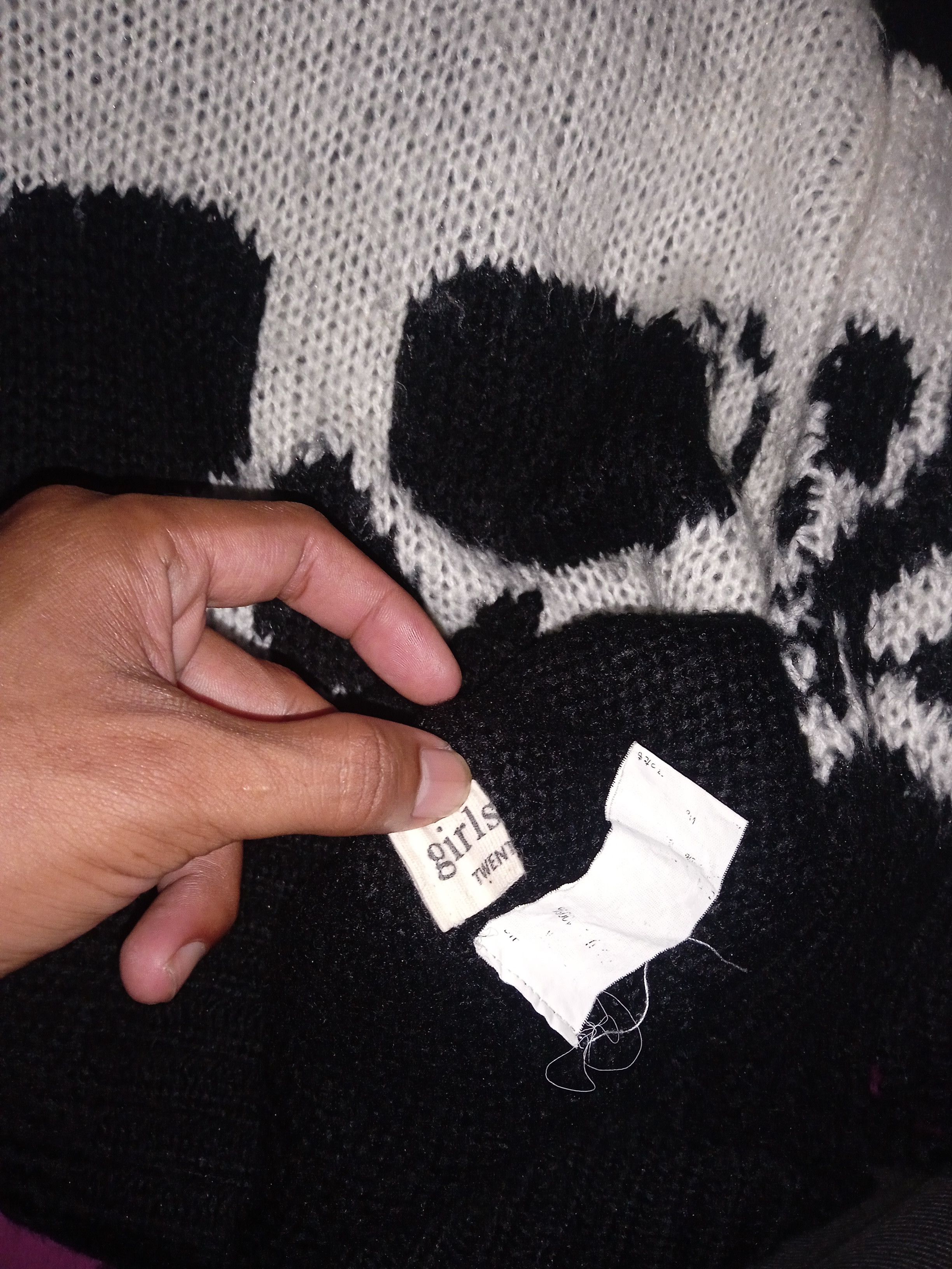 If Six Was Nine × Japanese Brand × Le Grande Bleu (L.G.B.) Distressed Grunge Big skull Mesh knit Size US M / EU 48-50 / 2 - 5 Thumbnail