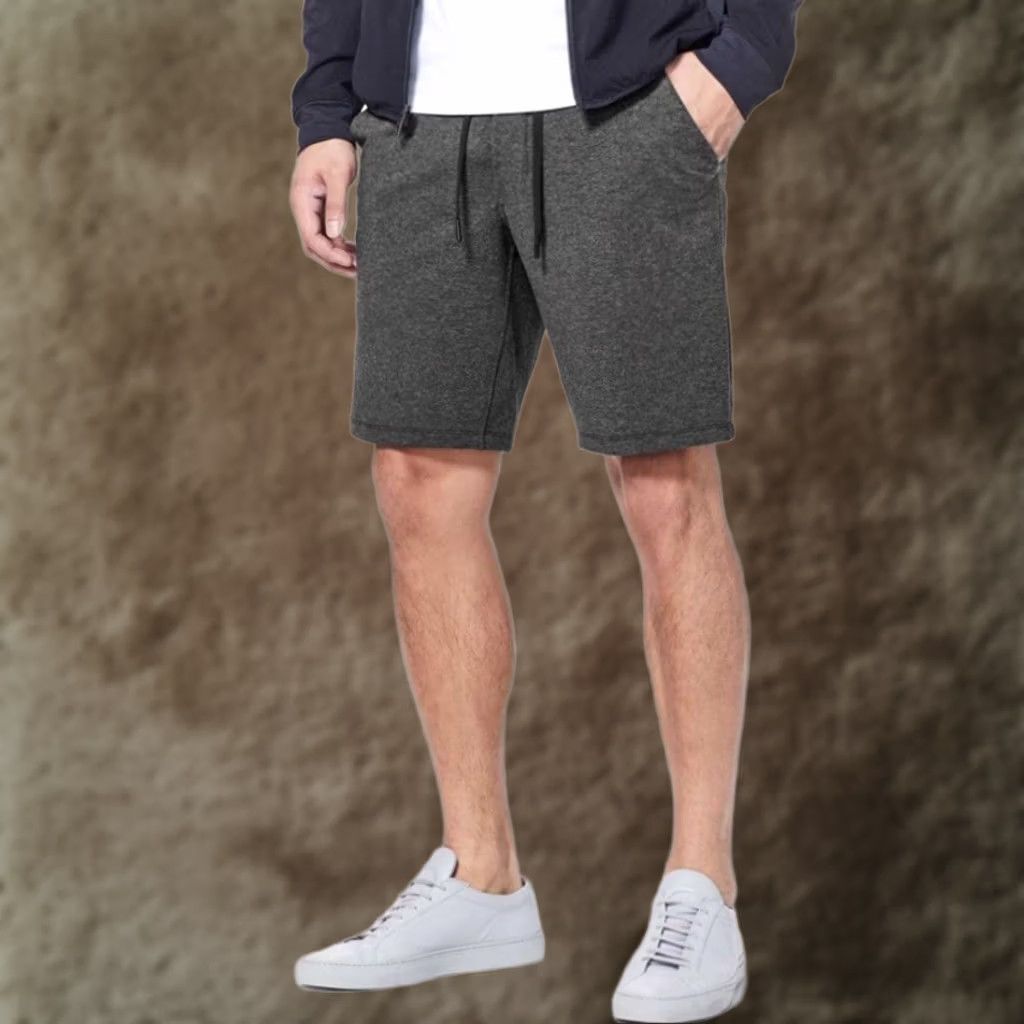 Lululemon Lululemon City Sweat Short Men S Heathered Black 9 in Inseam Drawstring Pockets Regular Fit Weekday City, Sports, Outdoor Mens Size US 29 - 1 Thumbnail