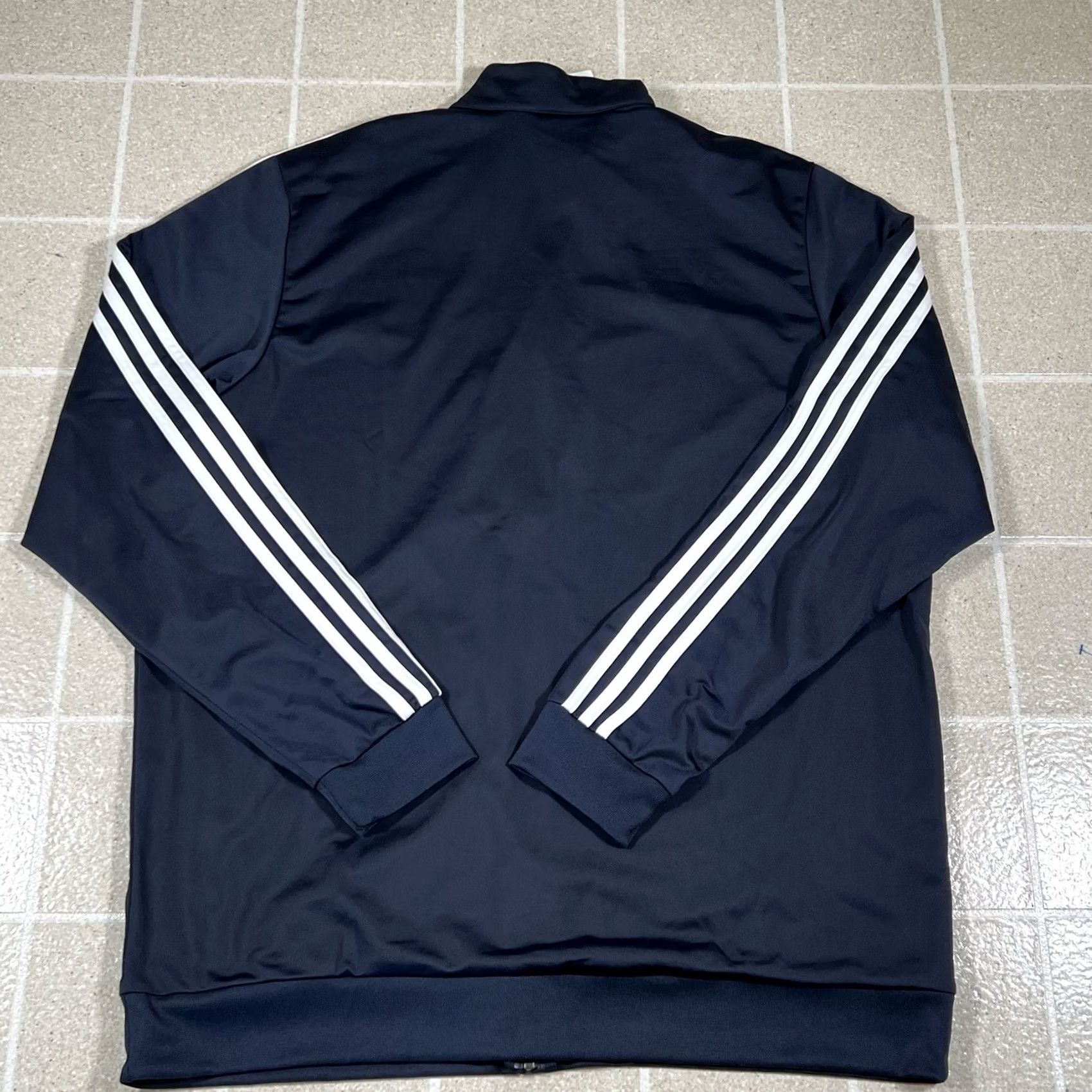 Adidas ADIDAS Track Jacket 2XLT Blue Full Zip Striped 3 Stripes NWT Men T Essentials Gym Activewear Jacket Size US XXL / EU 58 / 5 - 4 Thumbnail