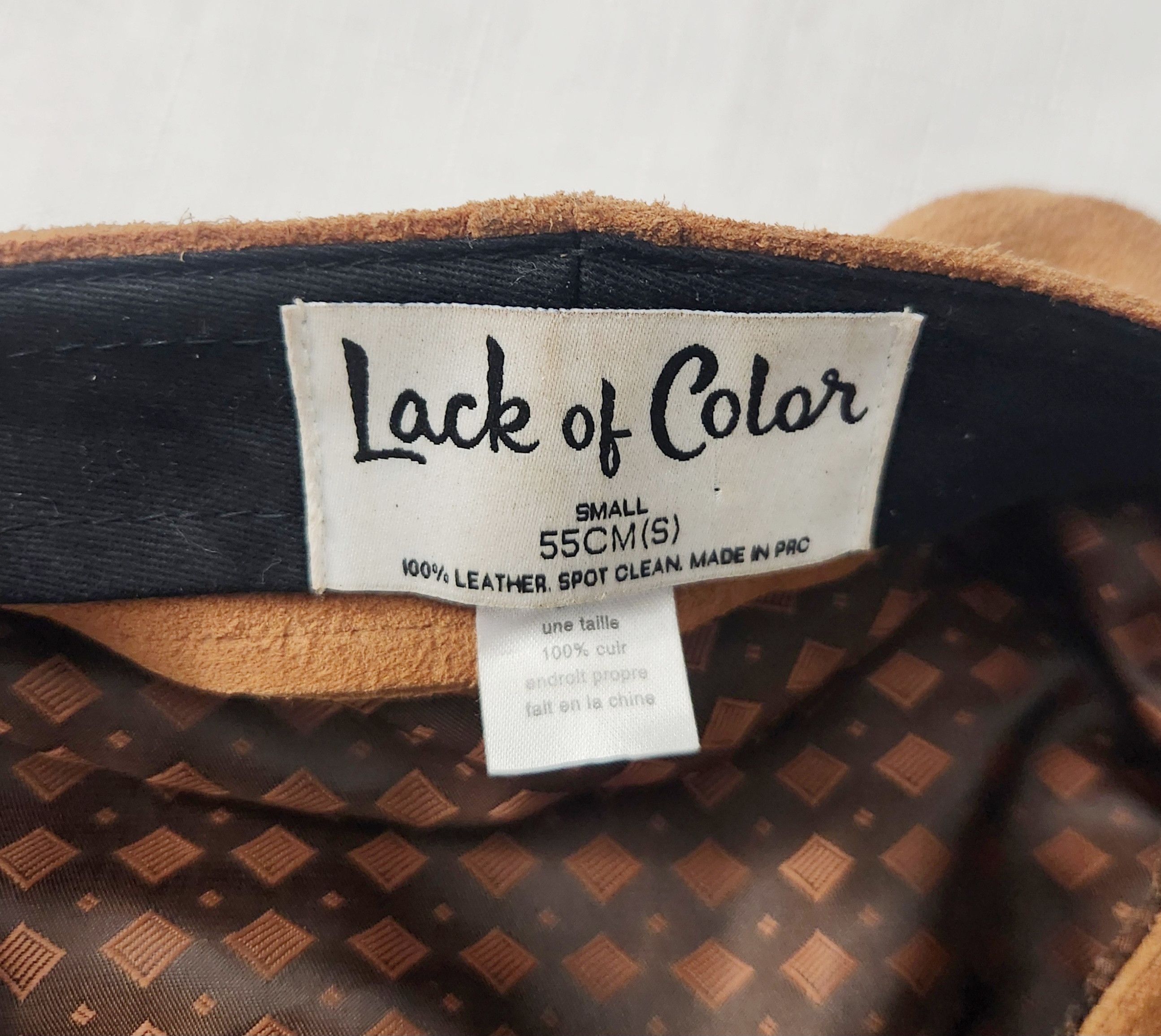 Designer × Lack of Color Lack Of Color Lola Brown 100% Leather Suede Newsboy Small Size ONE SIZE - 7 Thumbnail