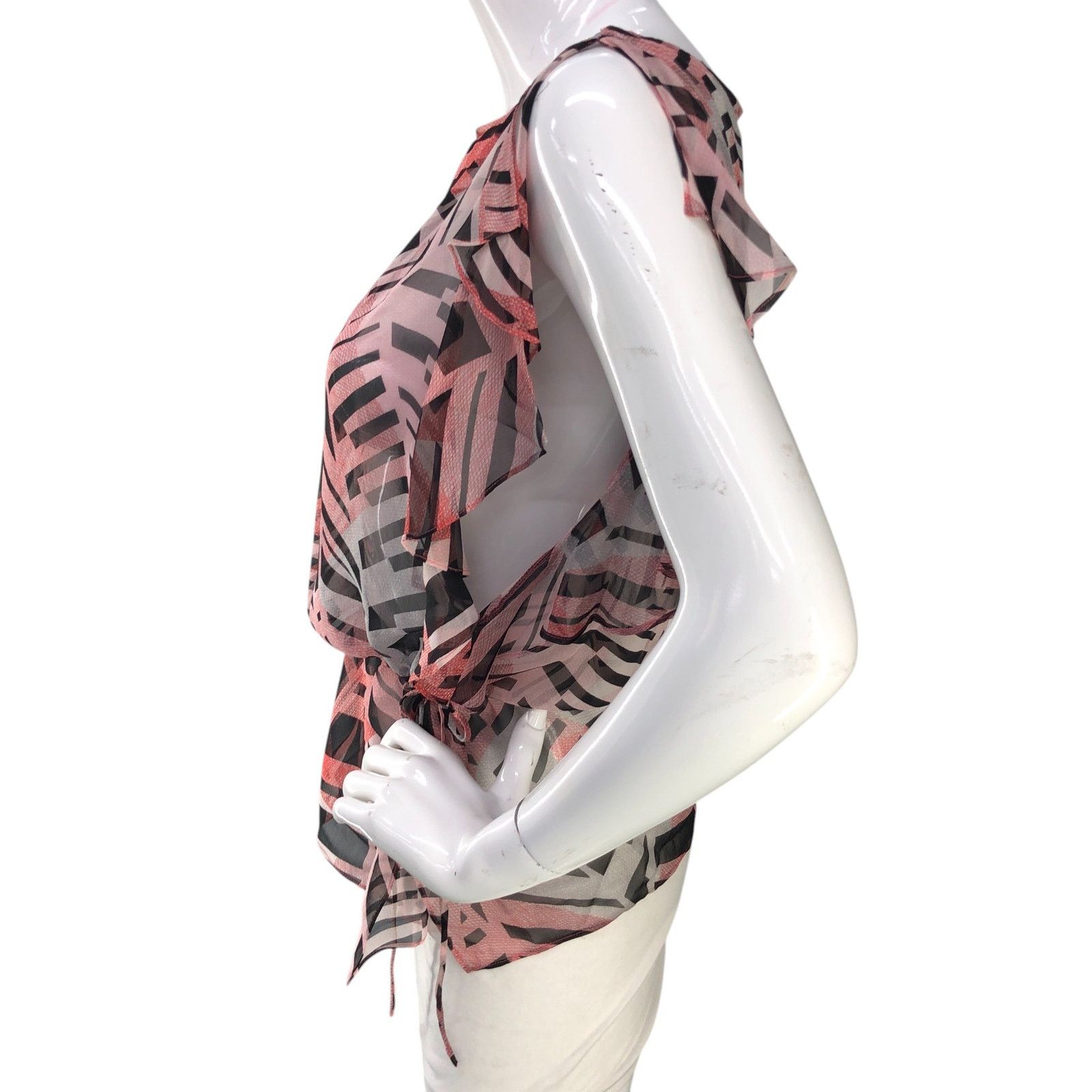Diane von Furstenberg Diane Von Furstenberg DVF Sz 6 Top Sheer Drawstring NO CAMI Size M / US 6-8 / IT 42-44 - 5 Thumbnail