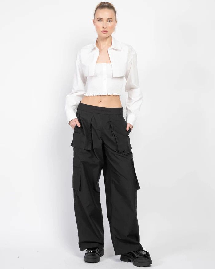 Alexander Wang o1s22i1n0225 Ripstop Cargo Pant in Black Size 28" / US 6 / IT 42 - 6 Thumbnail