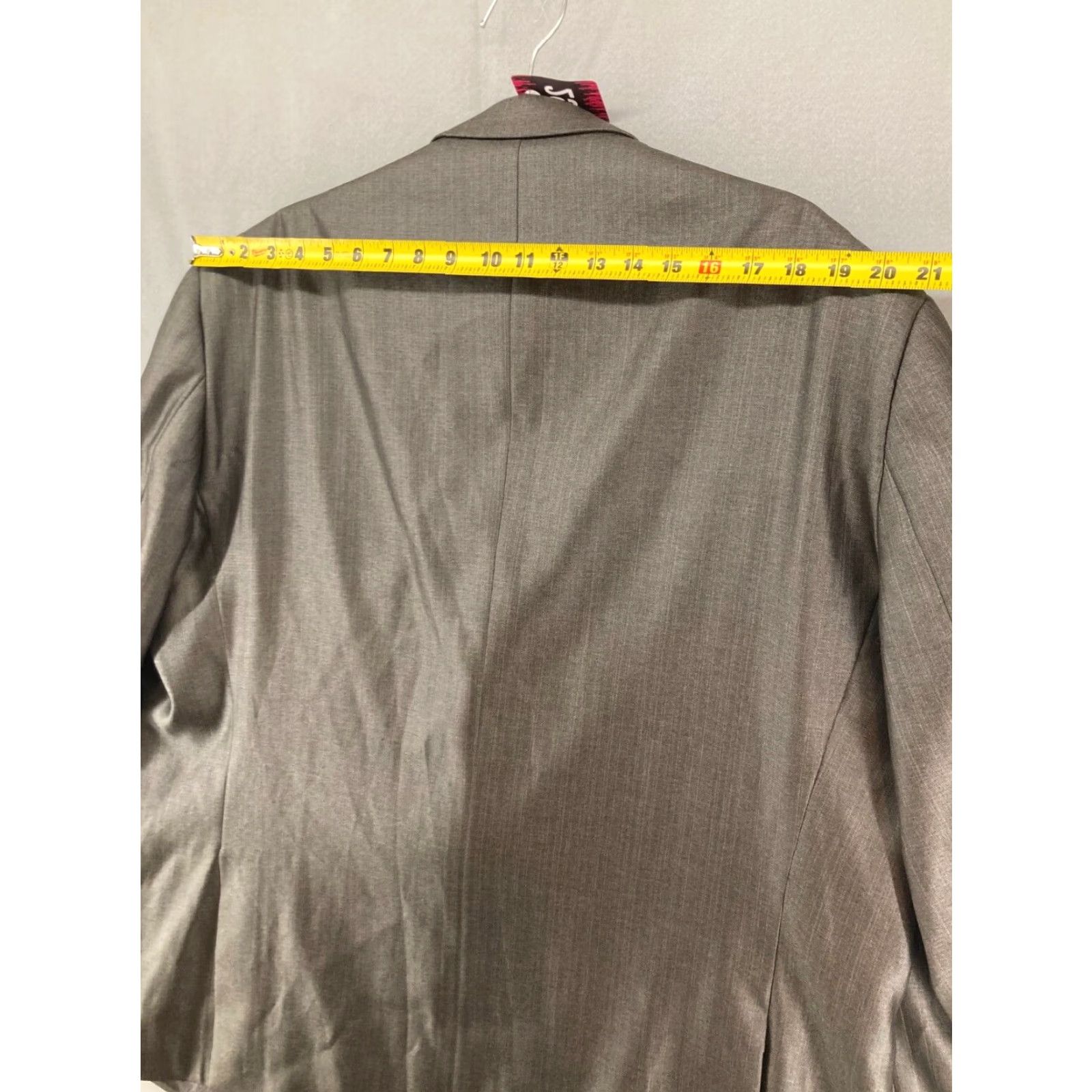Tazio Tazio Suit Jacket Mens 52R - Gray Solid - Single-Breasted, Notch Lapel, Three-Button Sleeve - Regular Fit, 1 Piece, Dry Clean Only, NWT, 52R Size 52R - 5 Thumbnail