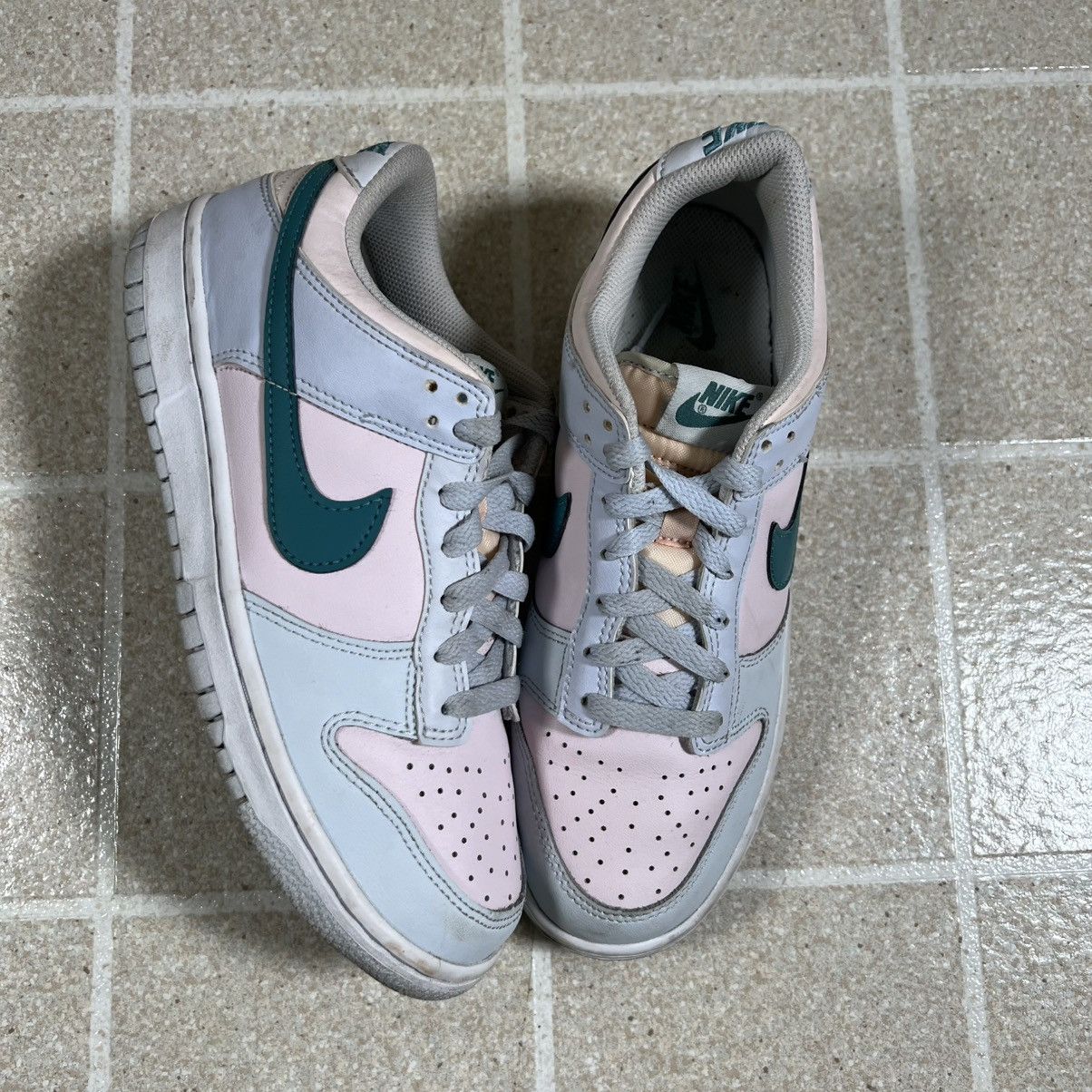Nike Nike Dunk Low Mineral Teal Shoes Grey Teal Pink Leather Size US 8.5 / IT 38.5 - 1 Thumbnail