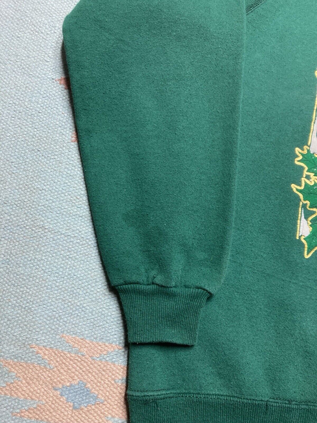 Hanes × Vintage 80s sweatshirt Christmas sweater cat kitty mistletoe snow L Size US L / EU 52-54 / 3 - 4 Thumbnail
