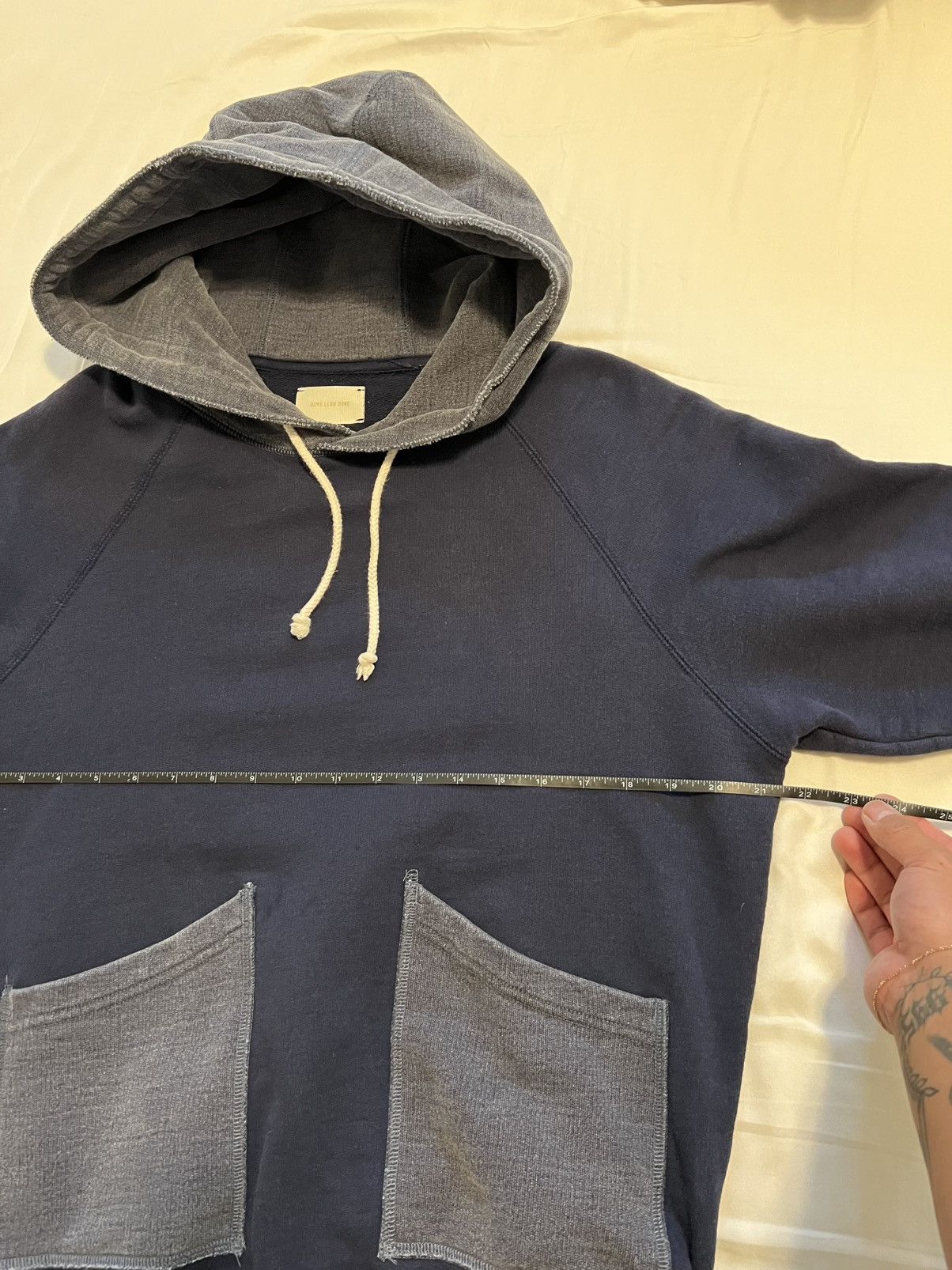 Aime Leon Dore ALD Two-tone Patch Pocket Indigo Hoodie Size US S / EU 44-46 / 1 - 3 Thumbnail