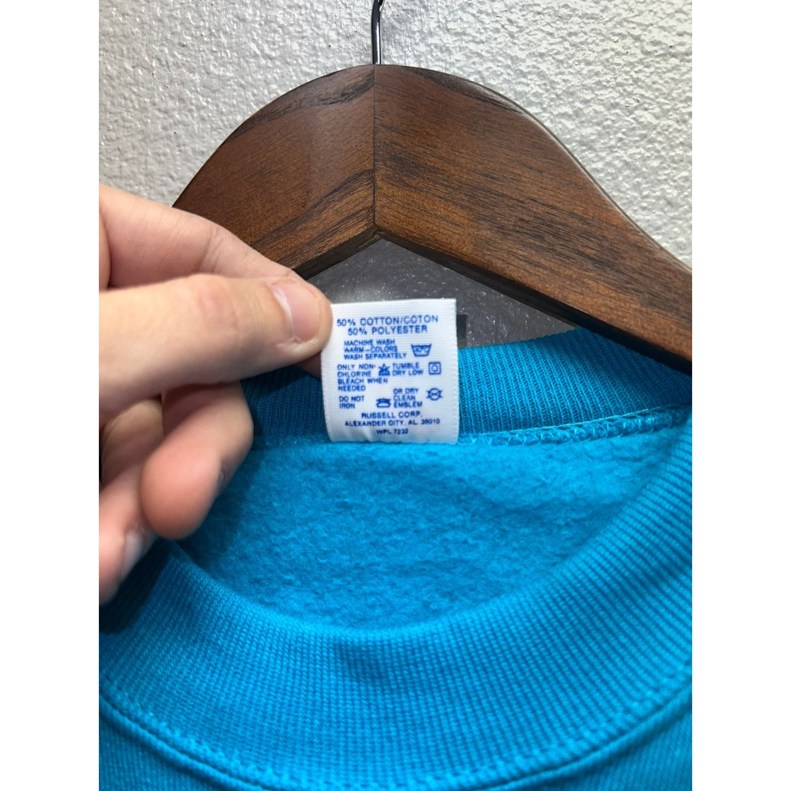 Jerzees Vintage Blue Blank Sweatshirt Jerzees Crewneck VTG 90s M Size US M / EU 48-50 / 2 - 8 Thumbnail
