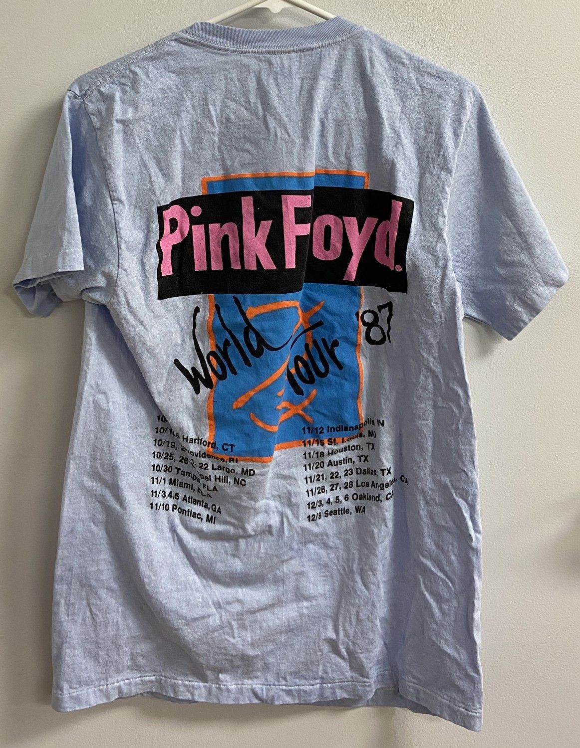 Pink Floyd 1987 A Momentary Lapse Of Reason World Tour Concert T-Shirt Size US M / EU 48-50 / 2 - 2 Thumbnail