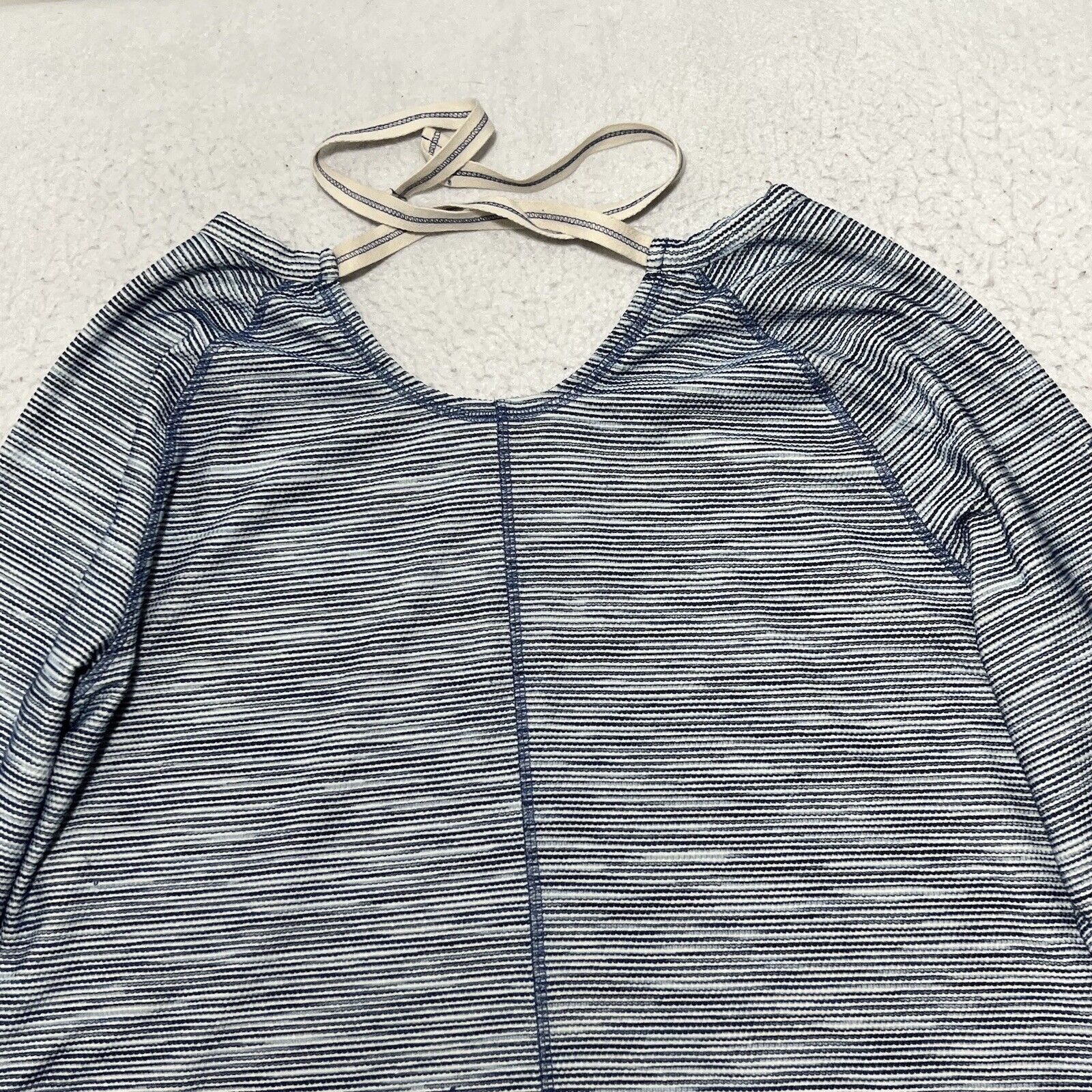 Other Talbots Tie Neck 3/4 Sleeve Pullover Blue Twist Sweater Top Size XL / US 12-14 / IT 48-50 - 11 Thumbnail