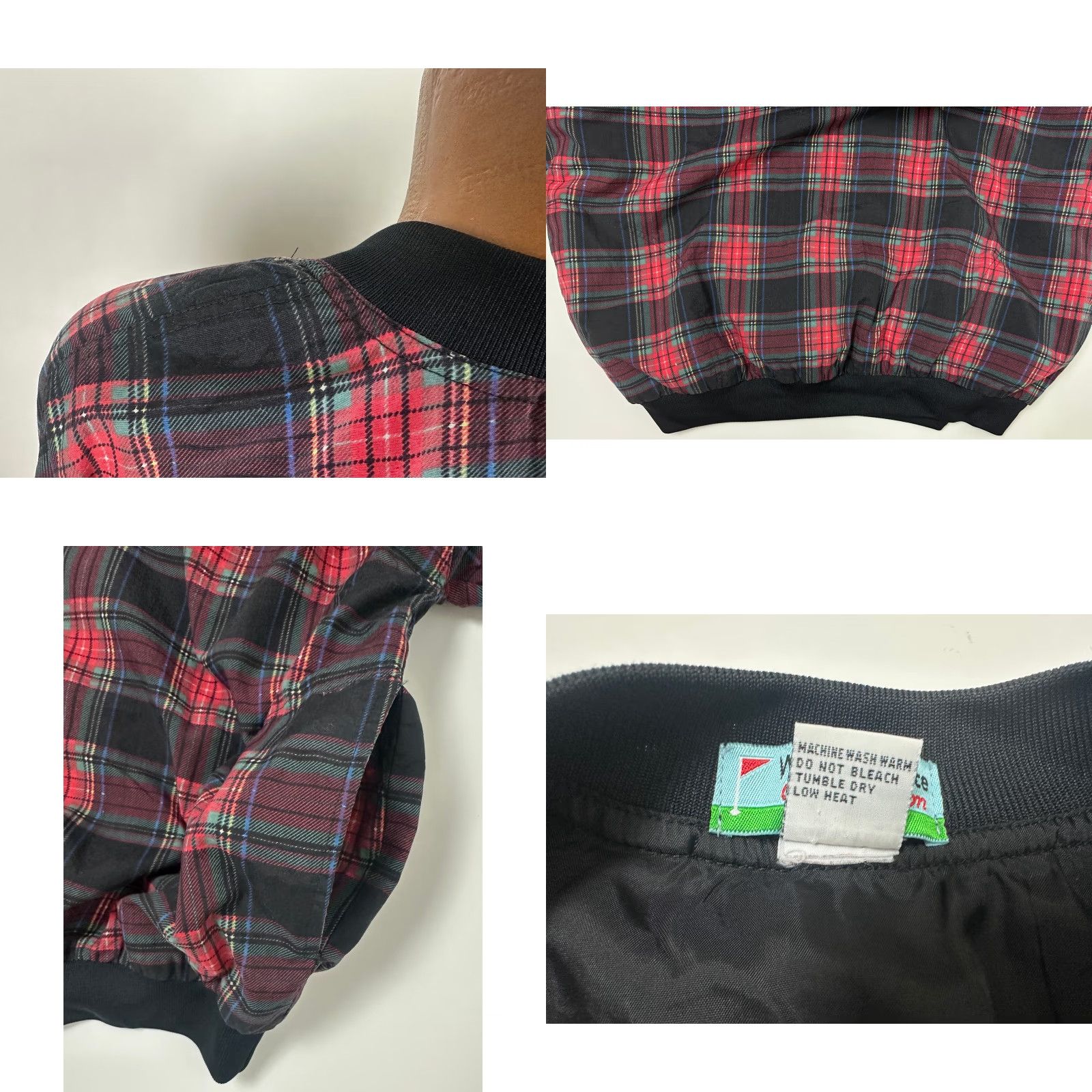 Vintage VINTAGE Winner Mate Golf Windbreaker Pullover Jacket XL Black Plaid 90s Outdoor Sports Mens Size US XL / EU 56 / 4 - 8 Thumbnail
