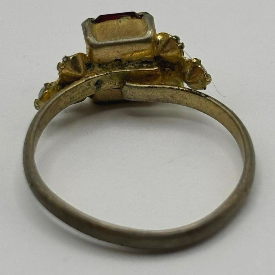 Other Gold & Red Crystal Ring Size ONE SIZE - 5 Thumbnail