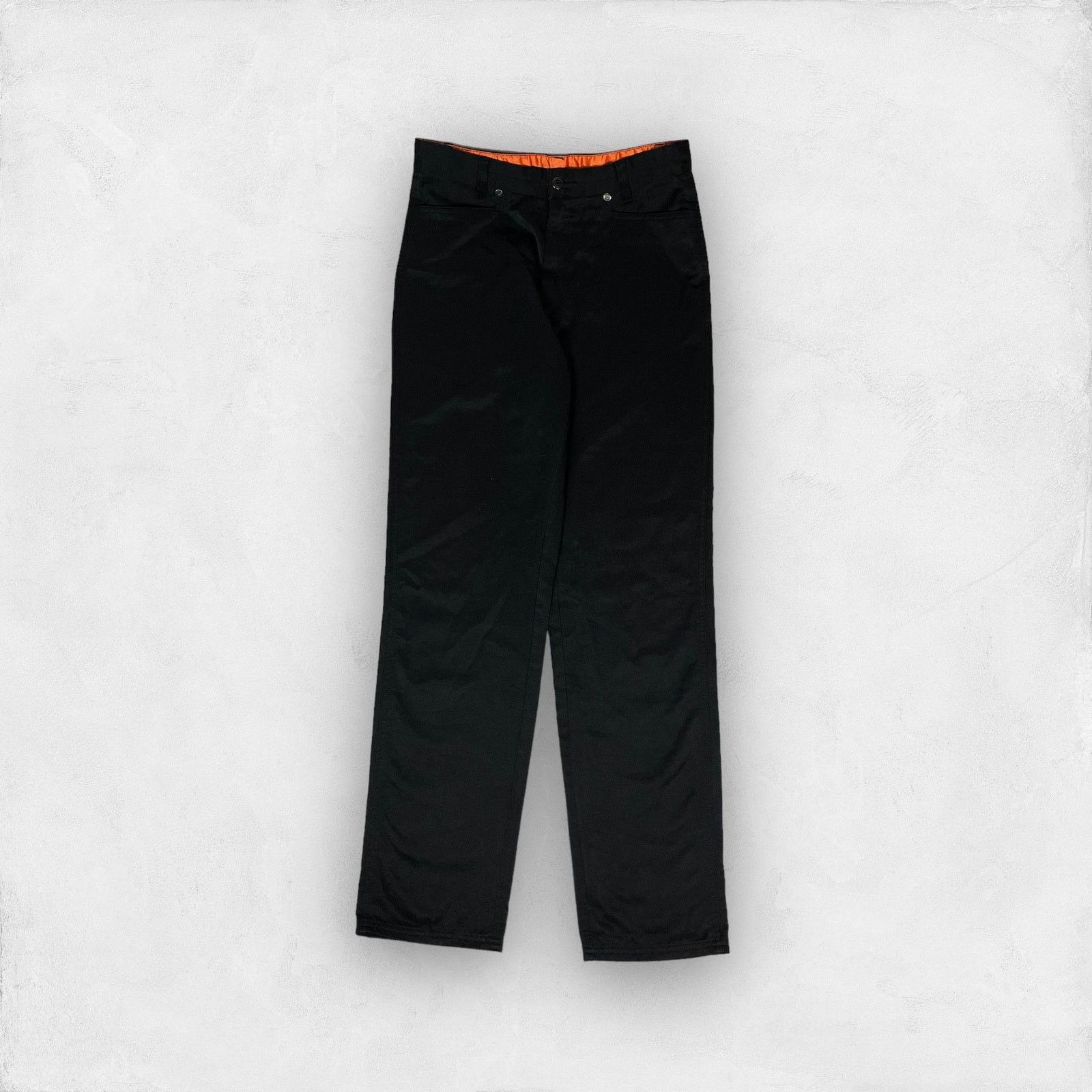 Harley Davidson × Vintage Harley-Davidson Womens Black Cotton Zip Fly Straight Pants 6 Size 28" / US 6 / IT 42 - 1 Thumbnail