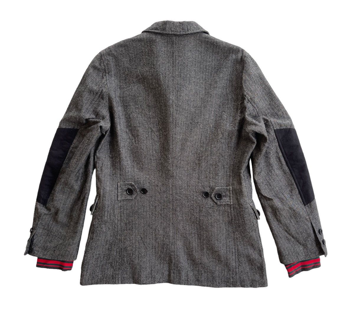 Japanese Brand Hive Undercover Herringbone Tweed Grey Coat Size US M / EU 48-50 / 2 - 4 Thumbnail