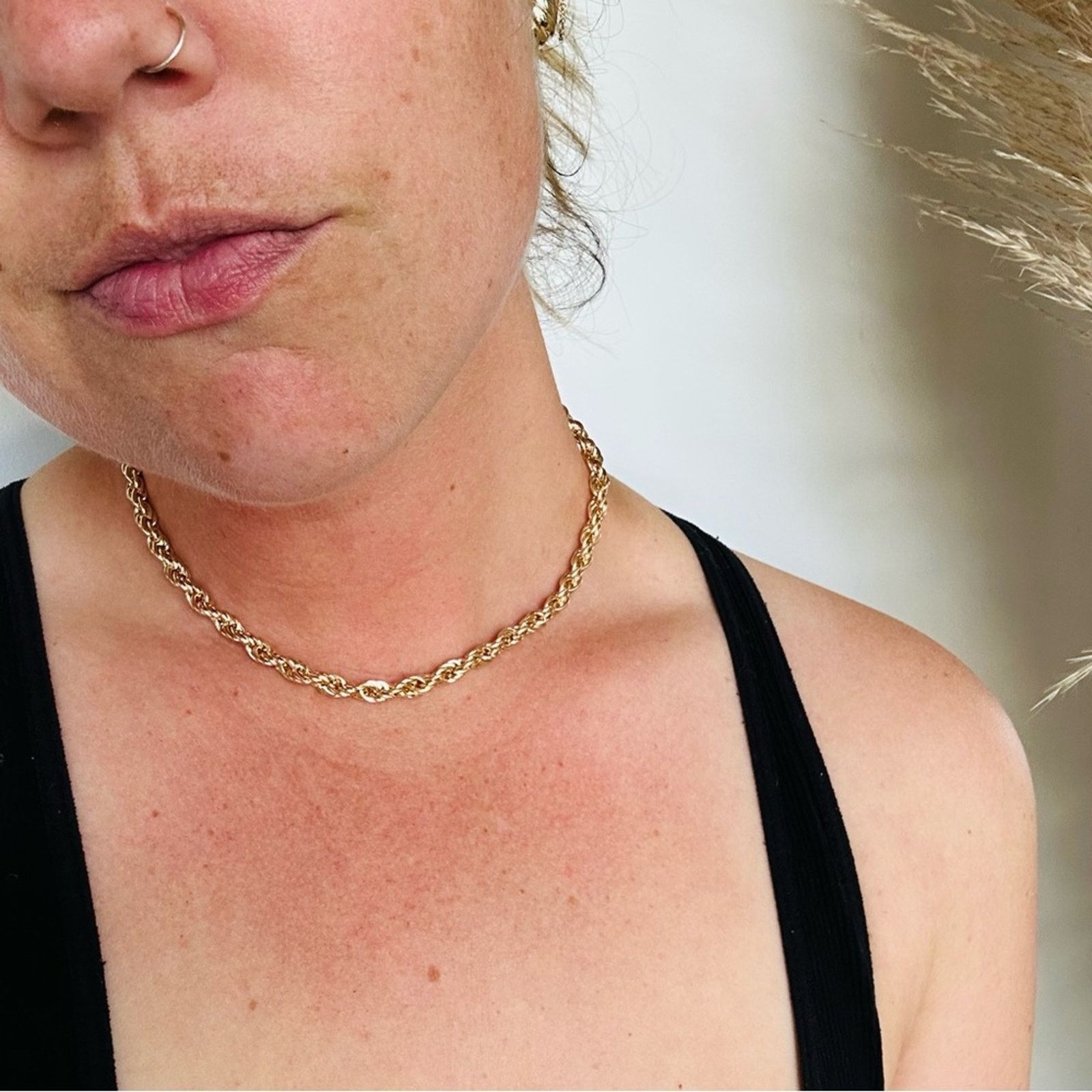 Nordstrom NEW NORDSTROM REVOLVE 18kt Gold Plated Choker Chain Necklace Size ONE SIZE - 6 Thumbnail