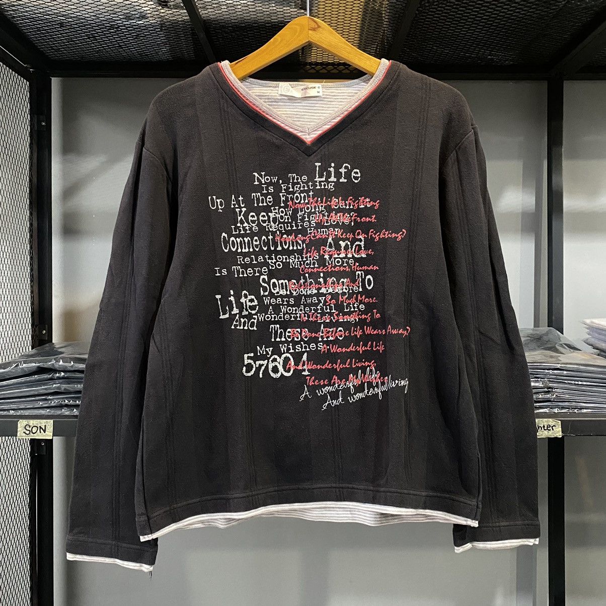 If Six Was Nine × Japanese Brand × Le Grande Bleu (L.G.B.) Japanese Style Poem Gothic Triple Layer Long Sleeve Tees Size US M / EU 48-50 / 2 - 1 Thumbnail