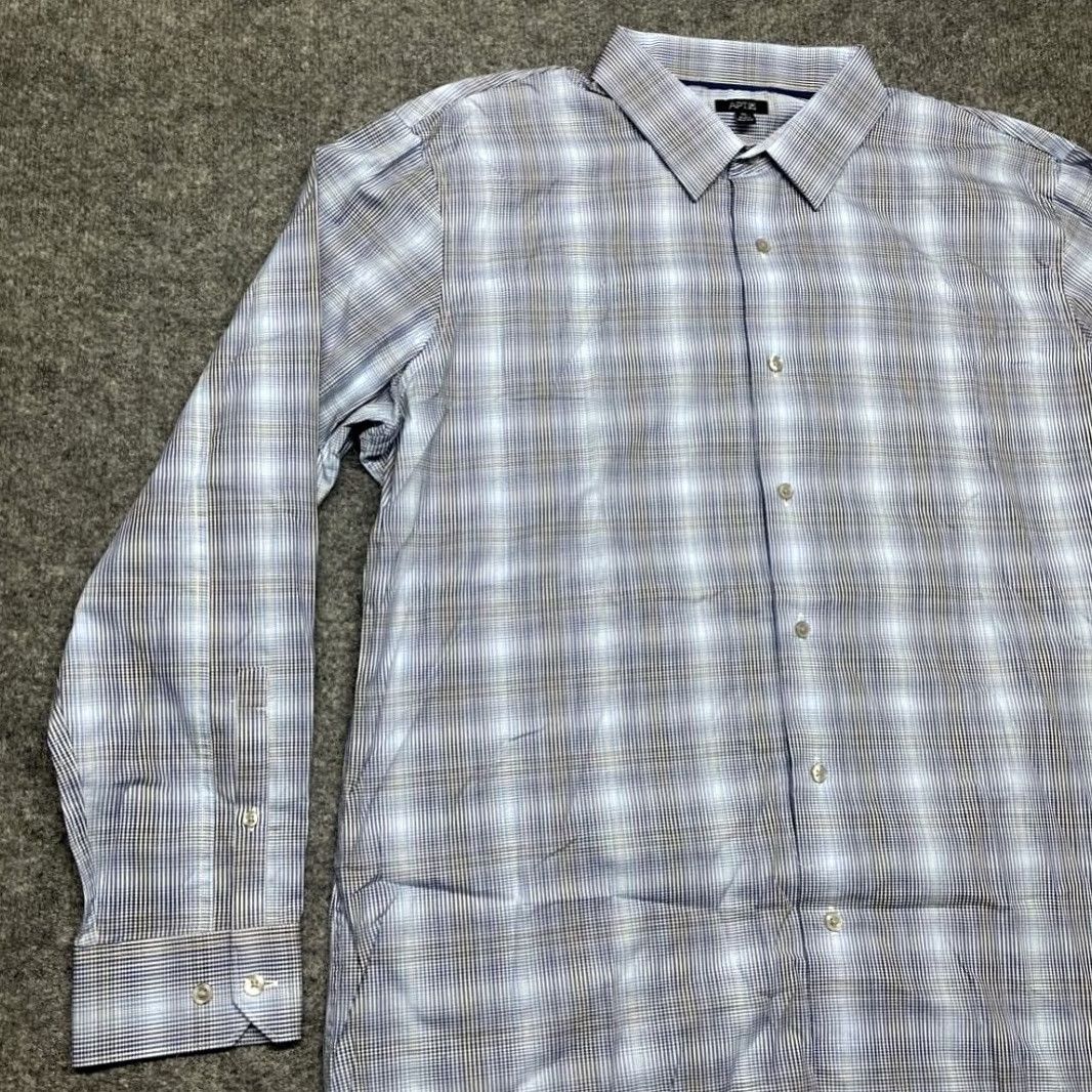 Apt. 9 Apt. 9 Shirt Mens XL Multicolor Plaid Long Sleeve Button Up Cotton Size US XL / EU 56 / 4 - 3 Thumbnail