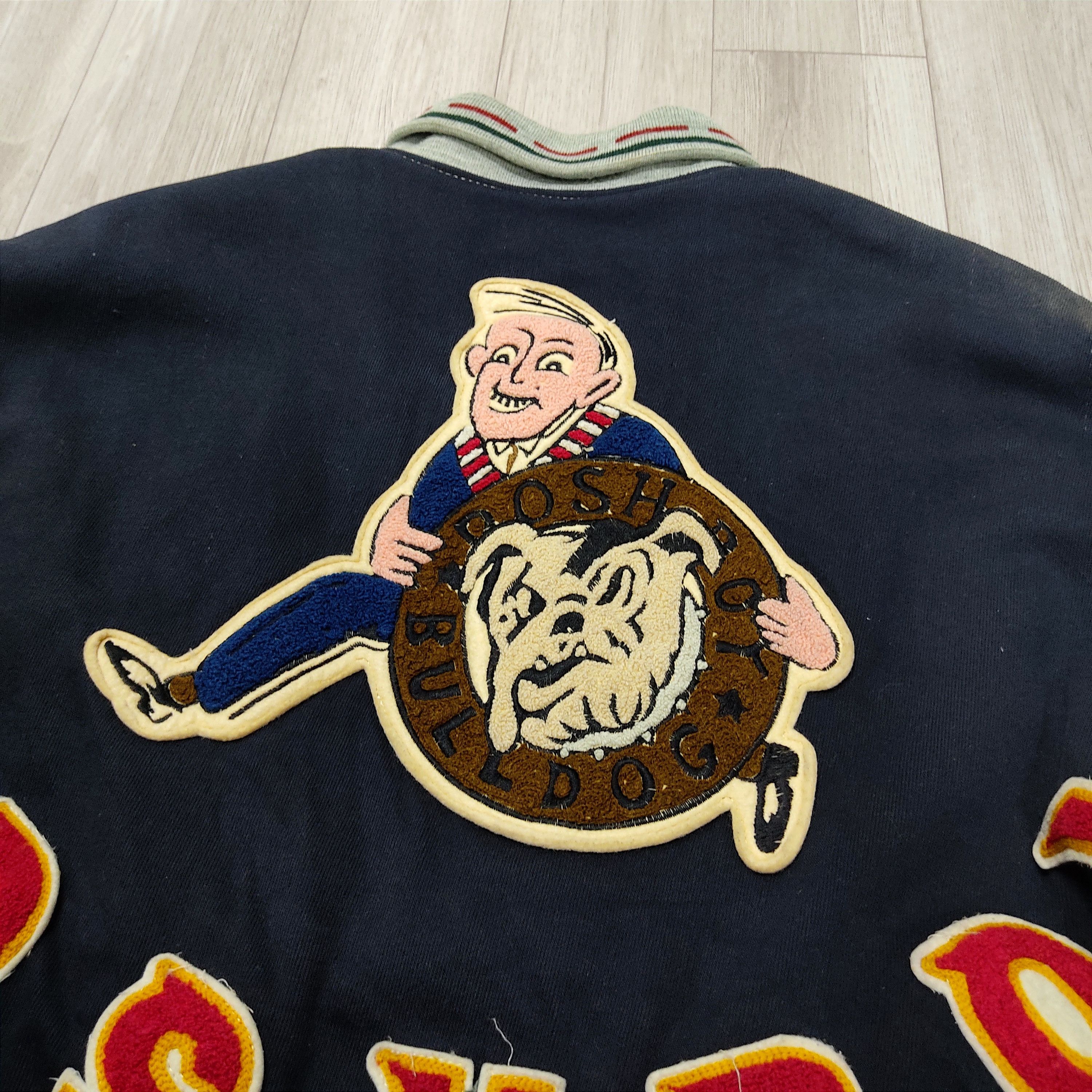 Japanese Brand Vintage THE POSH BOY Leather Sleeve Patched Varsity Jacket Size US XL / EU 56 / 4 - 17 Thumbnail