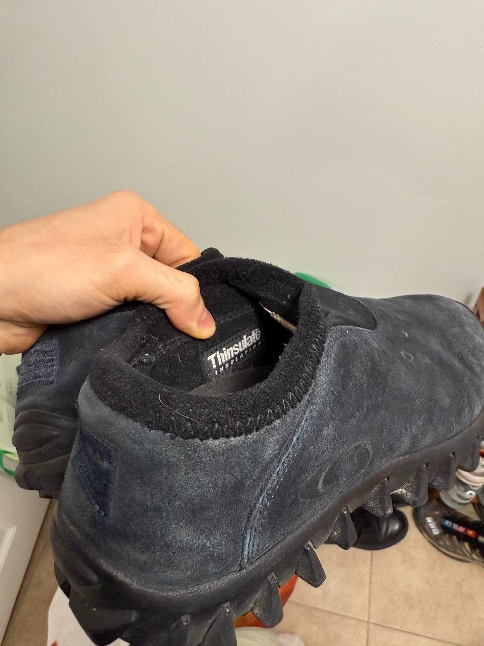 Salomon Salomon Mens Contagrip CX Snowclog Mule Slip On Black Suede Size US 8 / EU 41 - 5 Thumbnail