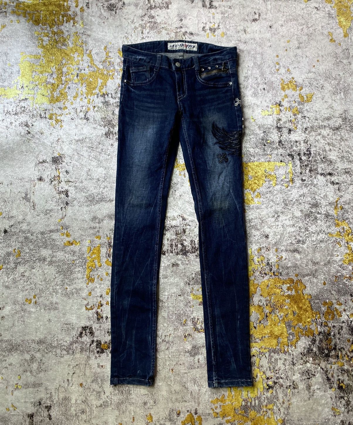 If Six Was Nine × Japanese Brand × Le Grande Bleu (L.G.B.) Japanes Grass Hopper embroidery cross Size 27" / US 4 / IT 40 - 2 Thumbnail