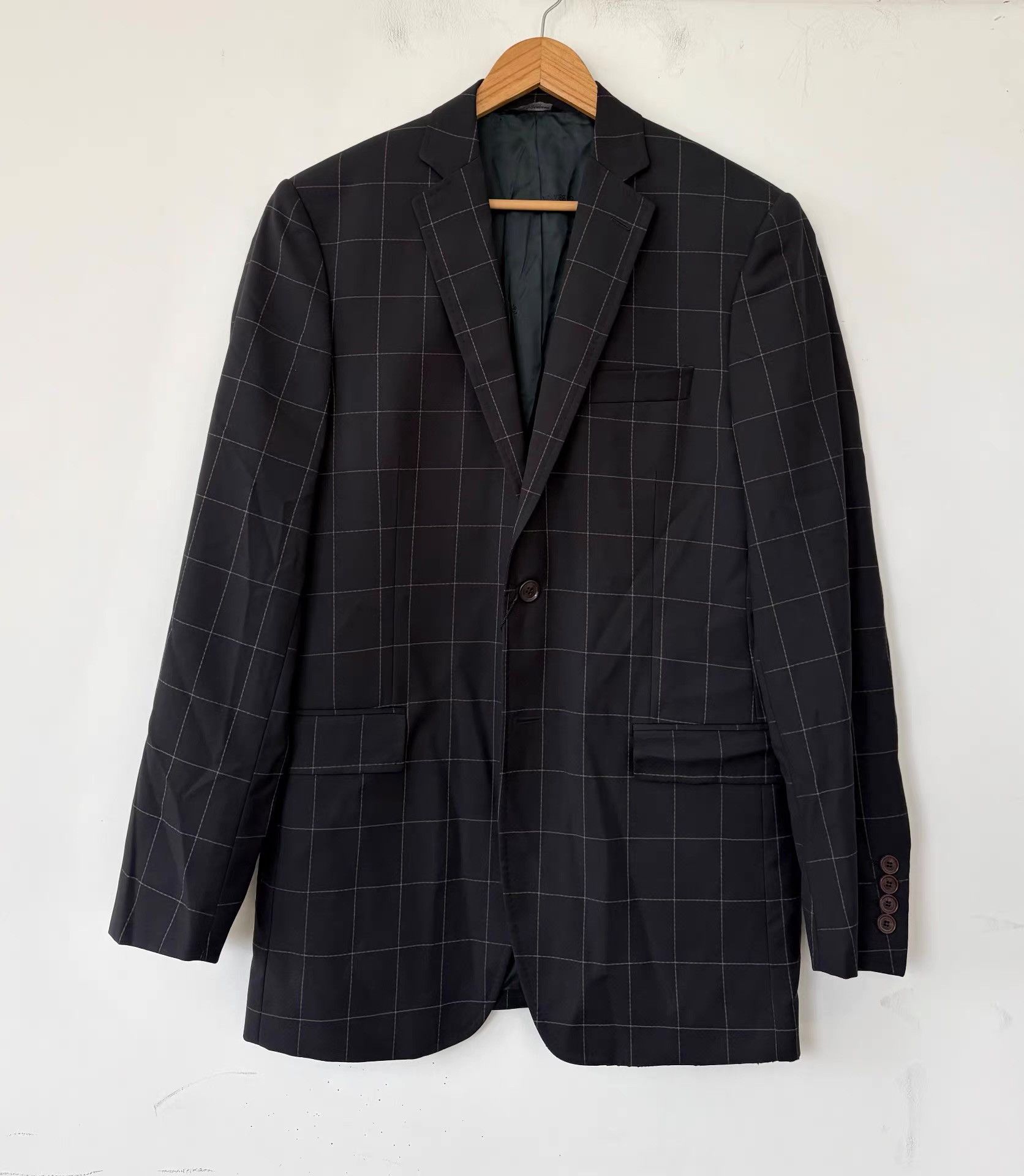 Dolce & Gabbana Dolce & Gabbana Men's Plaid Wool Blazer Ｑ21 Size 48R - 1 Thumbnail