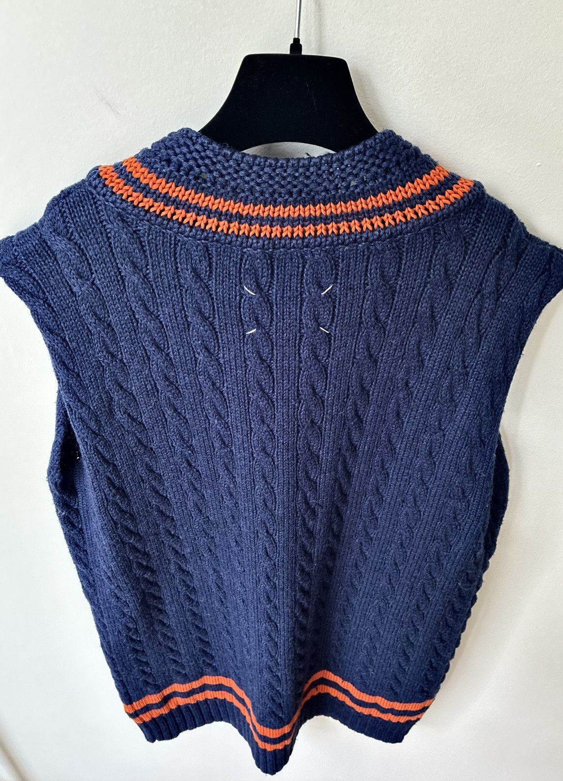 Maison Margiela MARGIELA AW17 Oversized Cable Knit Sweater Vest Size US L / EU 52-54 / 3 - 10 Thumbnail