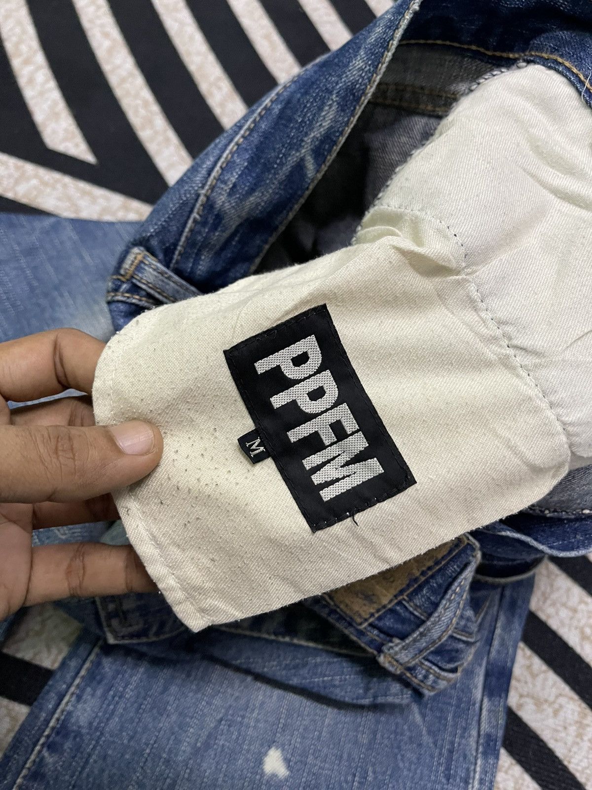 PPFM 2000s PPFM FLARE DISTRESSED DENIM RARE DESIGN Size US 30 / EU 46 - 9 Thumbnail