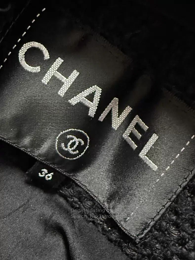 Chanel Chanel Ruffled large lapel silver logo buckle tweed long-s Size XS / US 0-2 / IT 36-38 - 6 Thumbnail