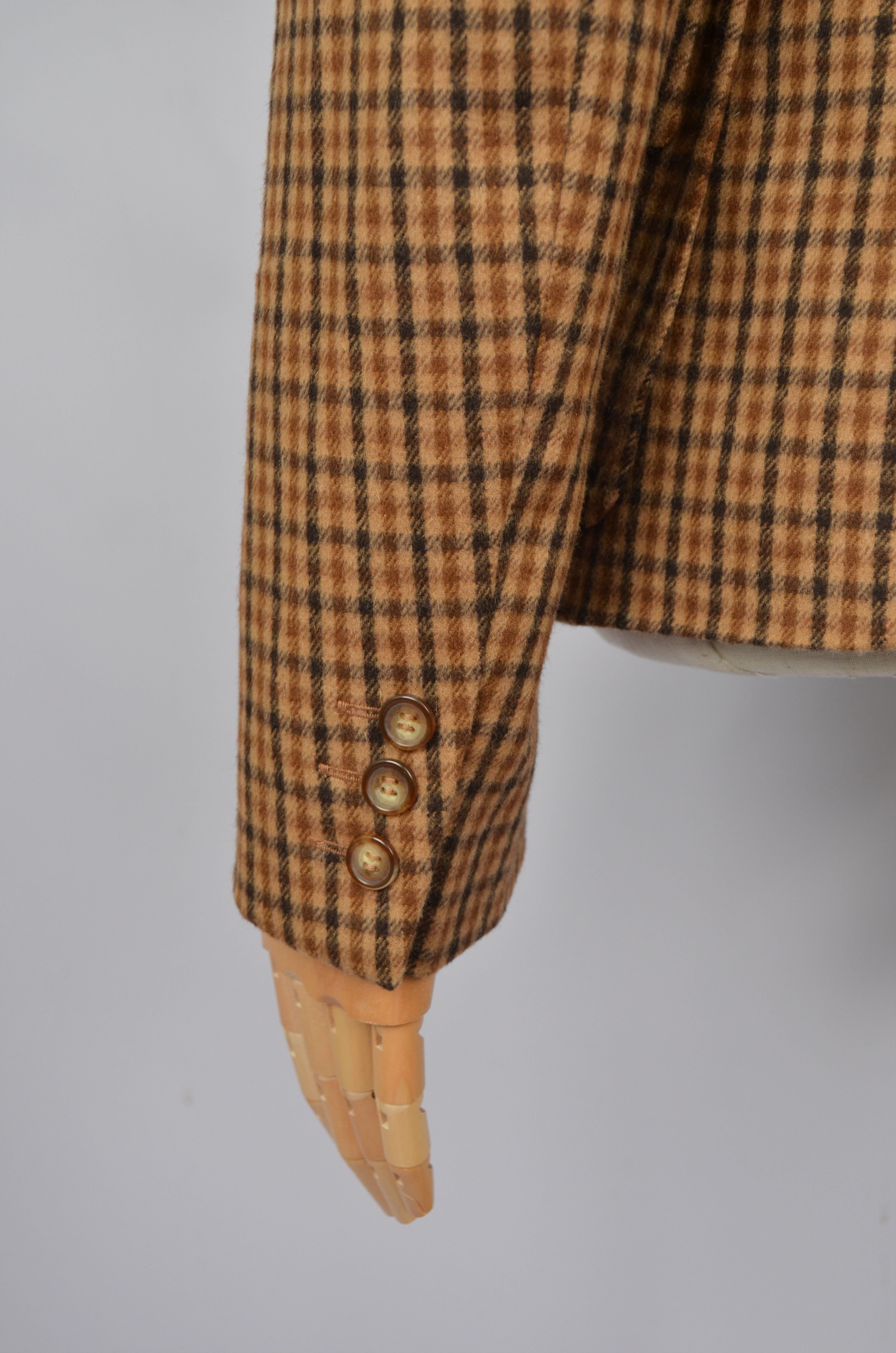 Designer × Max Mara Max Mara Check Brown Wool Angora Blazer Jacket Size US6 Size M / US 6-8 / IT 42-44 - 10 Thumbnail