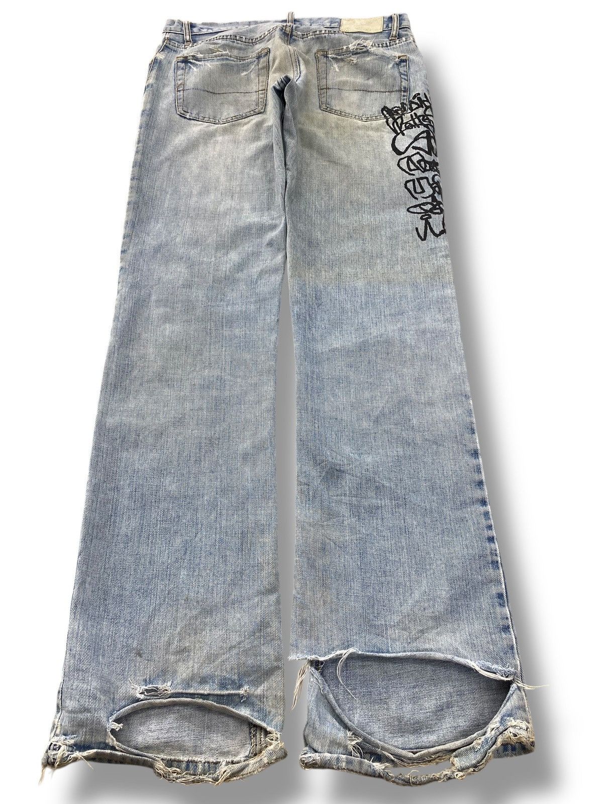 Melrose Melrose Light Wash Drawing Style Boot Cut Leg Jeans Size US 32 / EU 48 - 3 Thumbnail