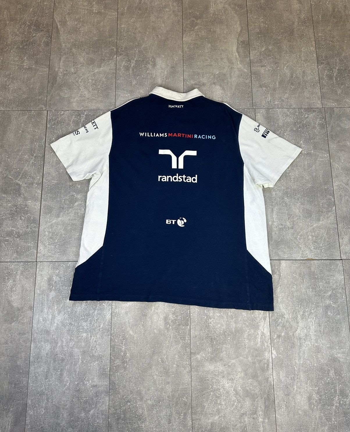 Hackett Men’s distressed polo xxxl Mercedes martini racing Size US XXL / EU 58 / 5 - 15 Thumbnail