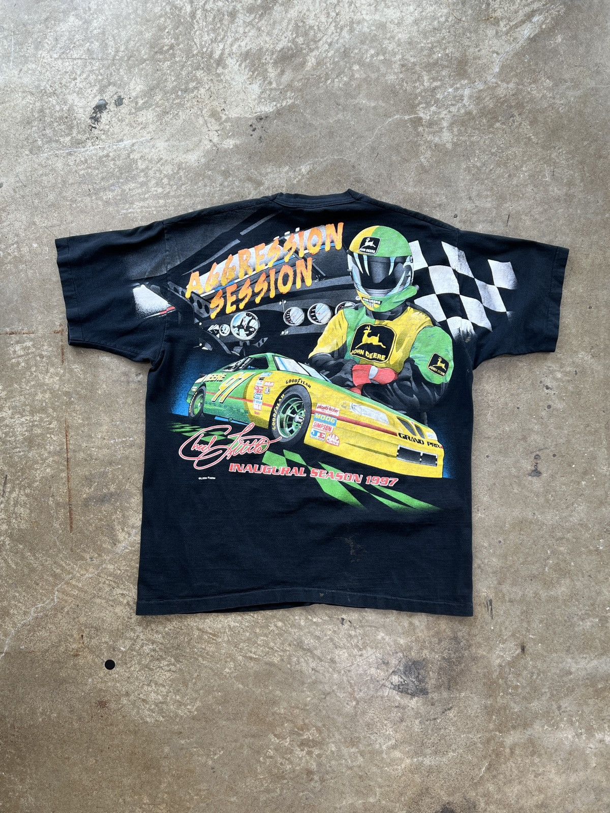 NASCAR Vintage Chad Little Aggression Session John Deere Tee XXL Size US XXL / EU 58 / 5 - 2 Thumbnail