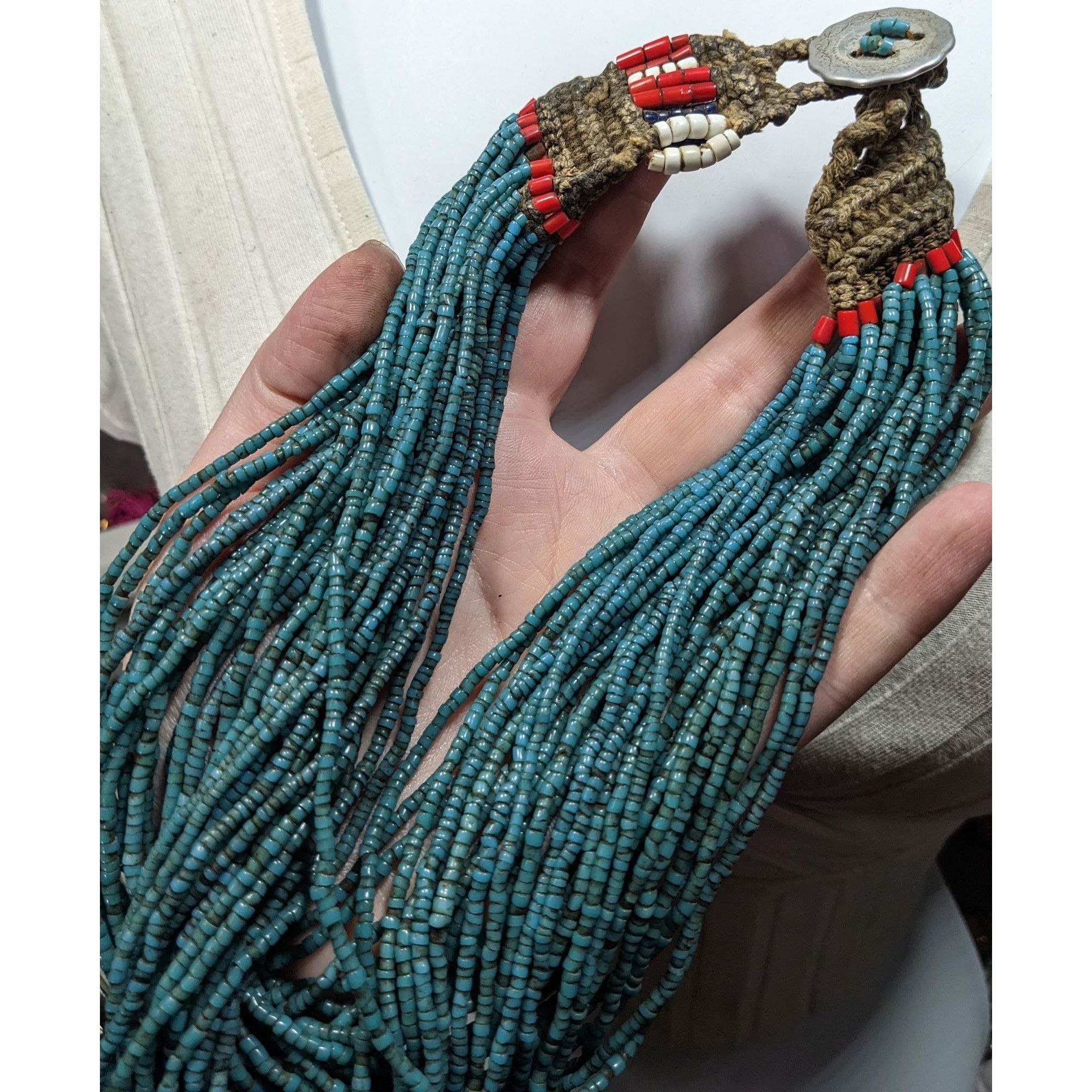 Other Vintage Authentic Konyak Naga Multistrand Glass Beaded Neckl Size ONE SIZE - 5 Thumbnail