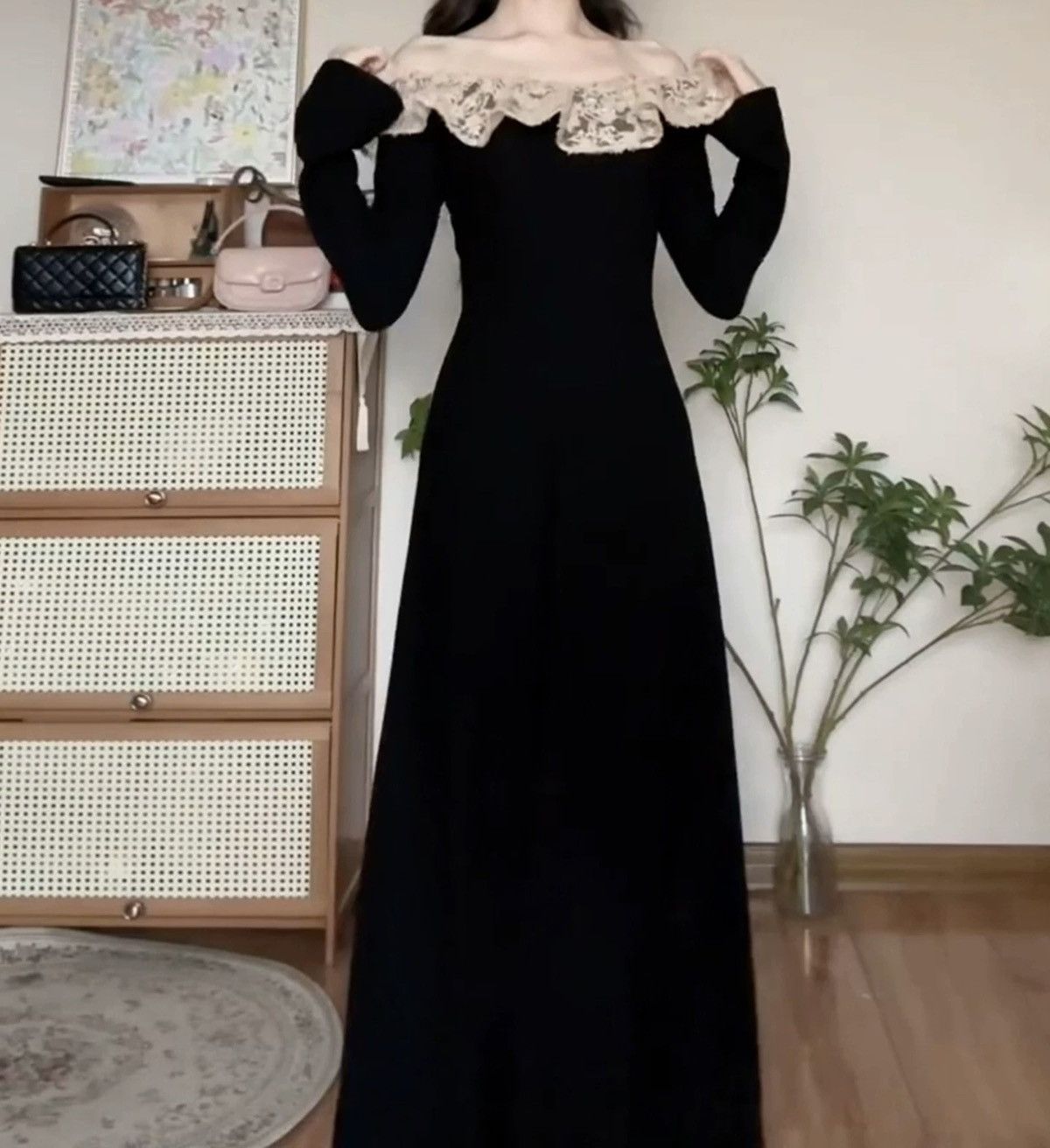 Other Nocturne Lace Collar Gown Size L / US 10 / IT 46 - 5 Thumbnail