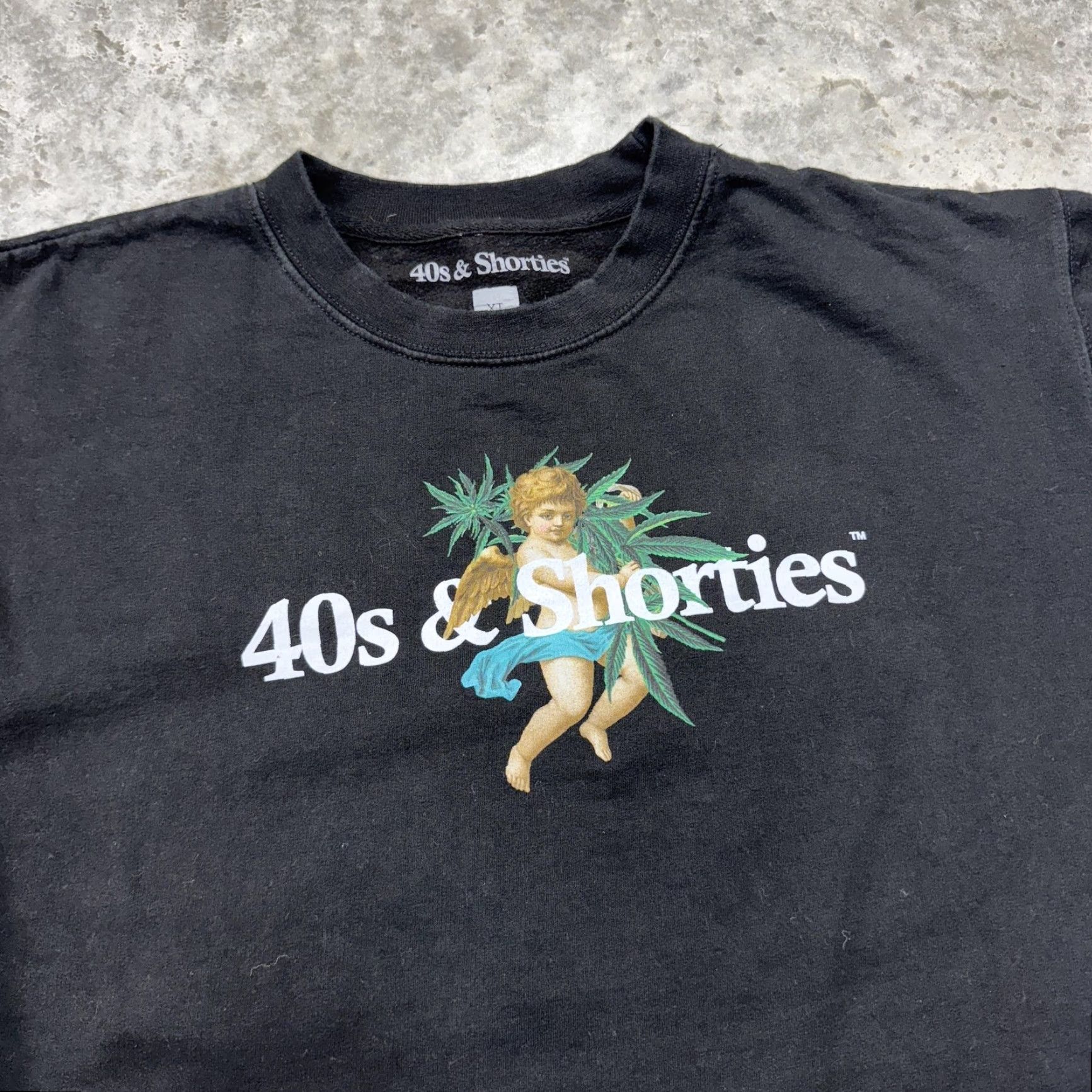 Vintage VINTAGE 40s & Shorties Shirt Mens XL Black Angel Graphic Crewneck Sweatshirt Pullover Size US XL / EU 56 / 4 - 3 Thumbnail