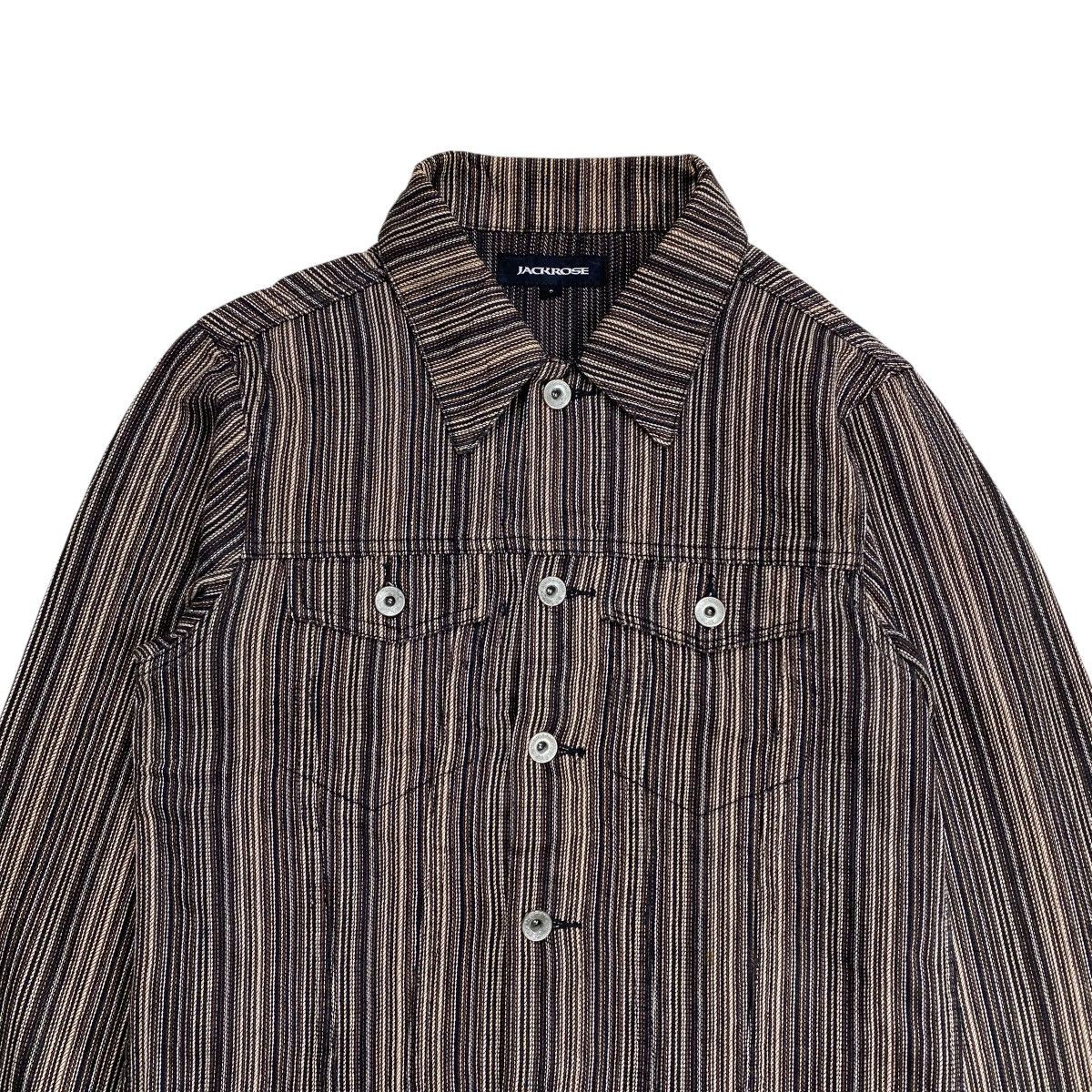 JACKROSE Jackrose Striped Denim Trucker Jacket Size US M / EU 48-50 / 2 - 6 Thumbnail