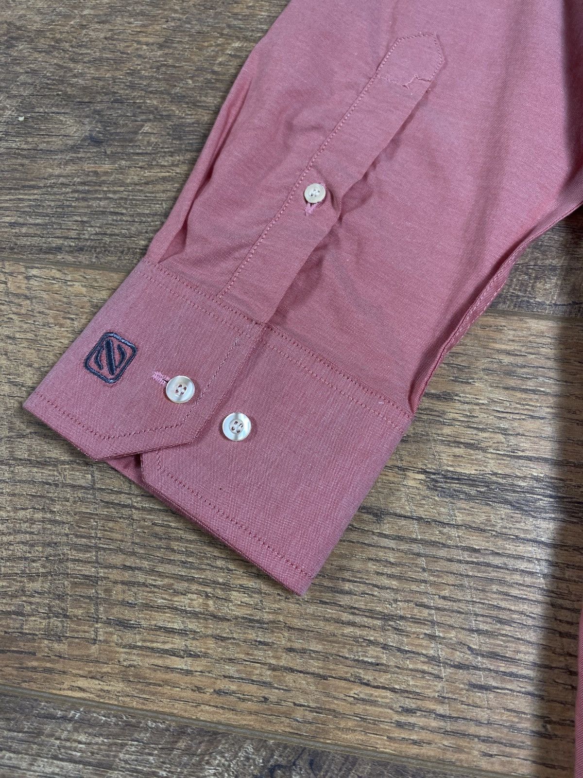 Ermenegildo Zegna Ermenegildo Zegna Luxury Dress Shirt Men's Coral Pink Cotton Size US XL / EU 56 / 4 - 6 Thumbnail