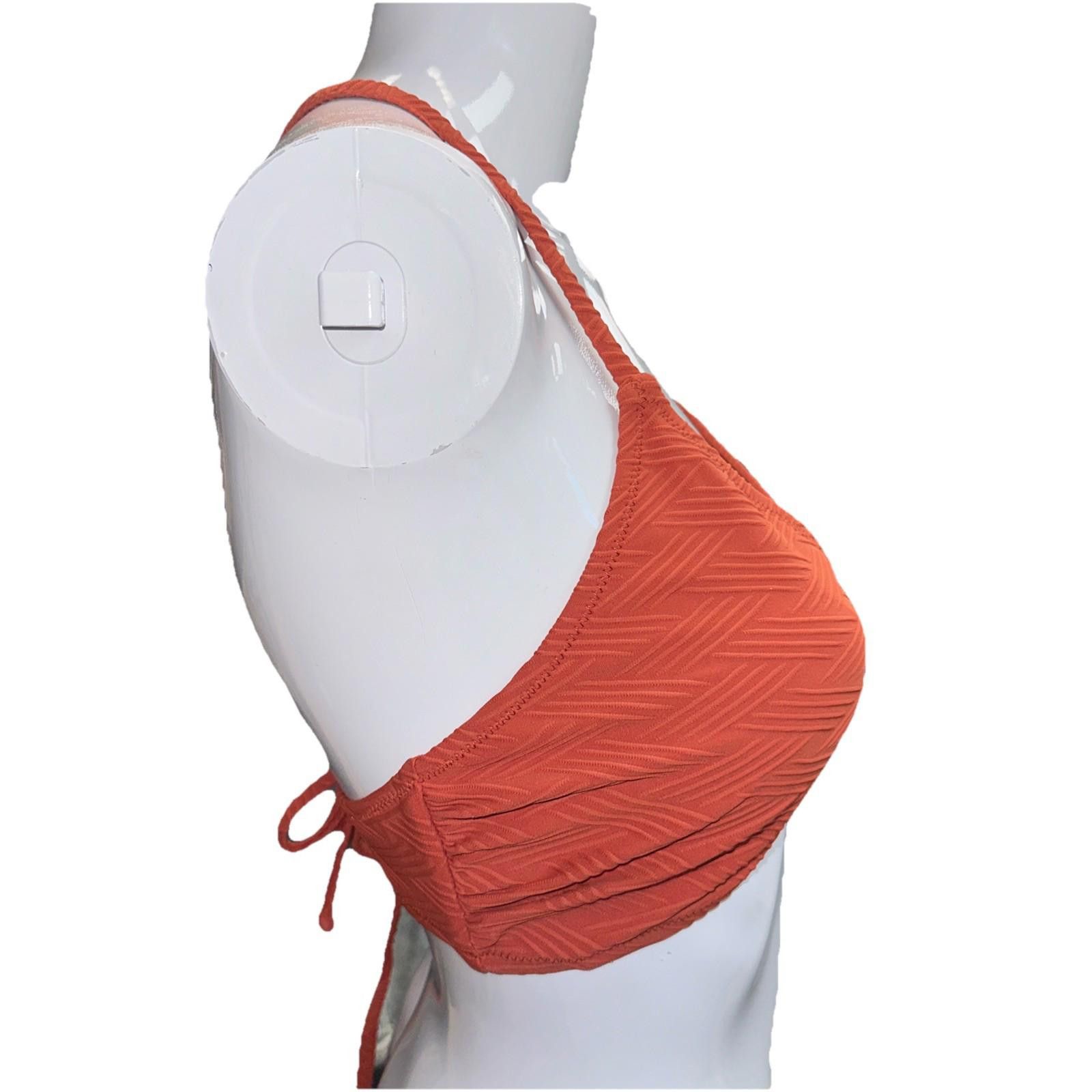 Other Nwt Cupshe Textured Orange Squares Bikini Top Womens Size L Size ONE SIZE - 2 Thumbnail
