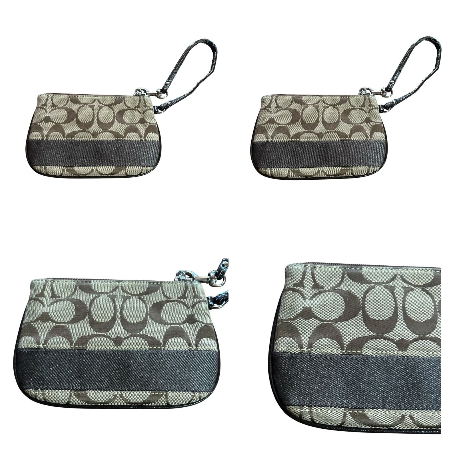 Coach Coach Signature Avary Wristlet Wallet Small Brown Jacquard Monogram Women's Read Size ONE SIZE - 8 Thumbnail