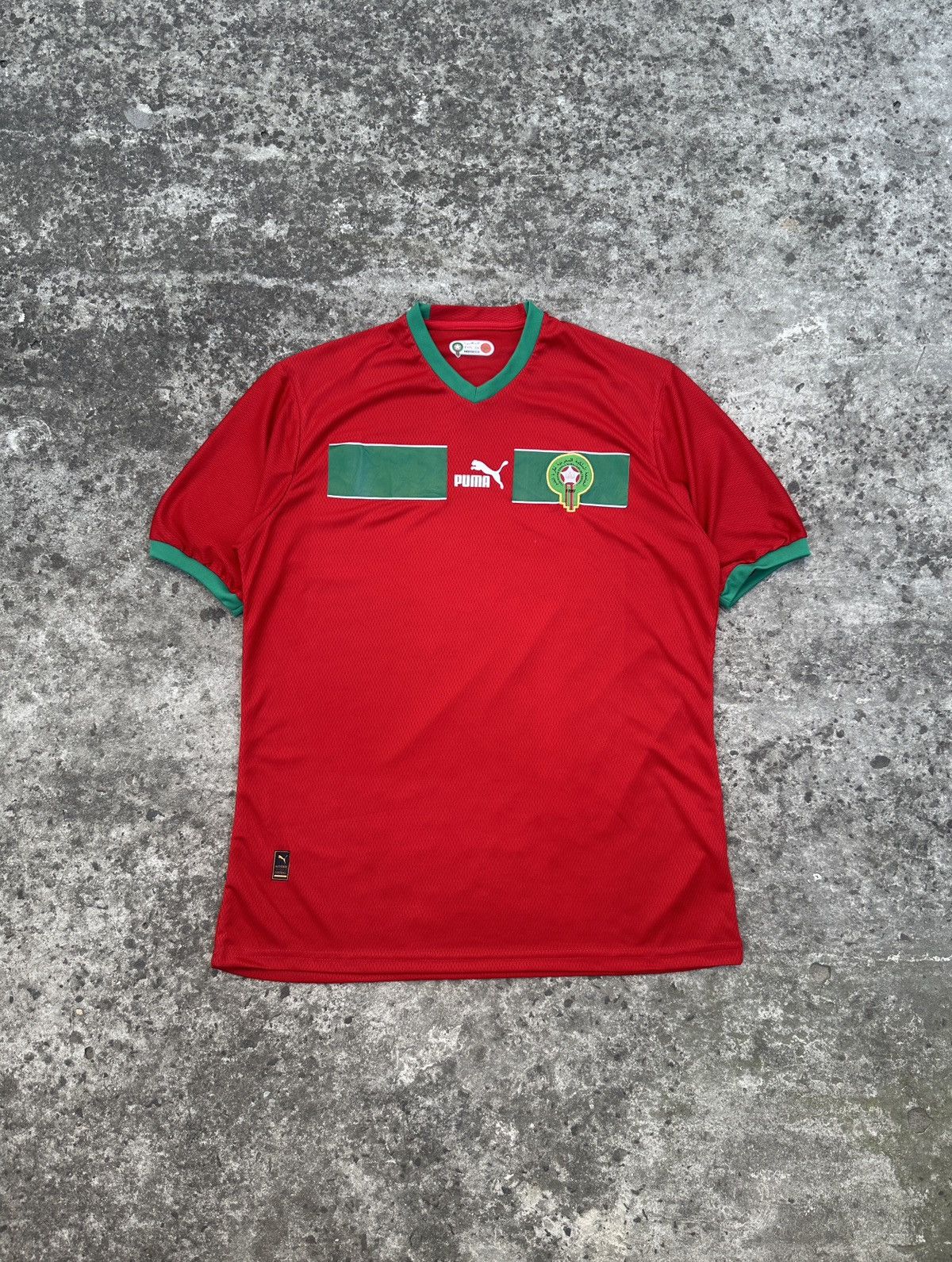 Vintage Puma Morocco Soccer Jersey Blokecore Rare Style VTg