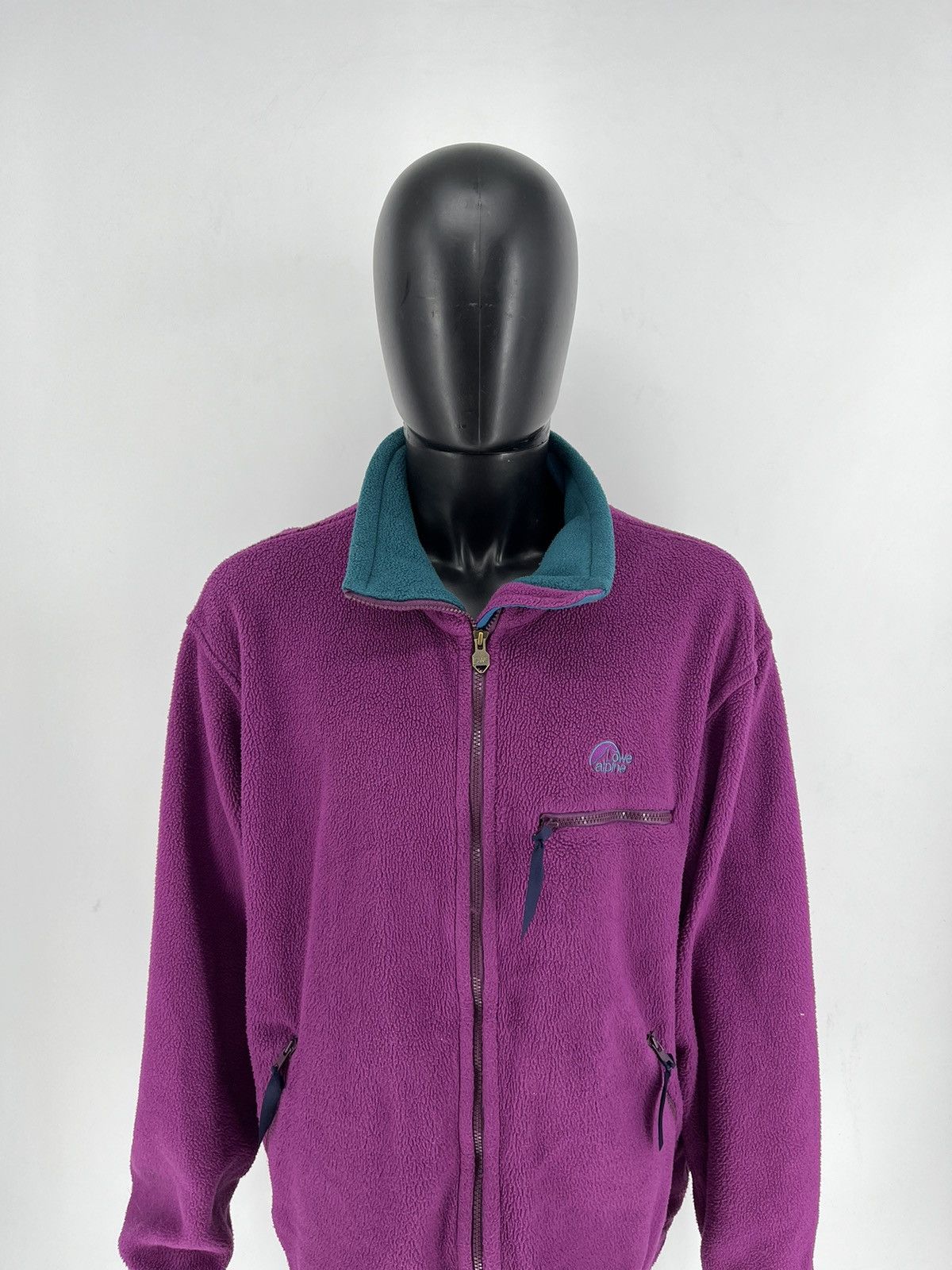 Polartec 90s Vintage Lowe Alpine Polartec Plum Fleece Zip Jacket XL Size US XL / EU 56 / 4 - 6 Thumbnail