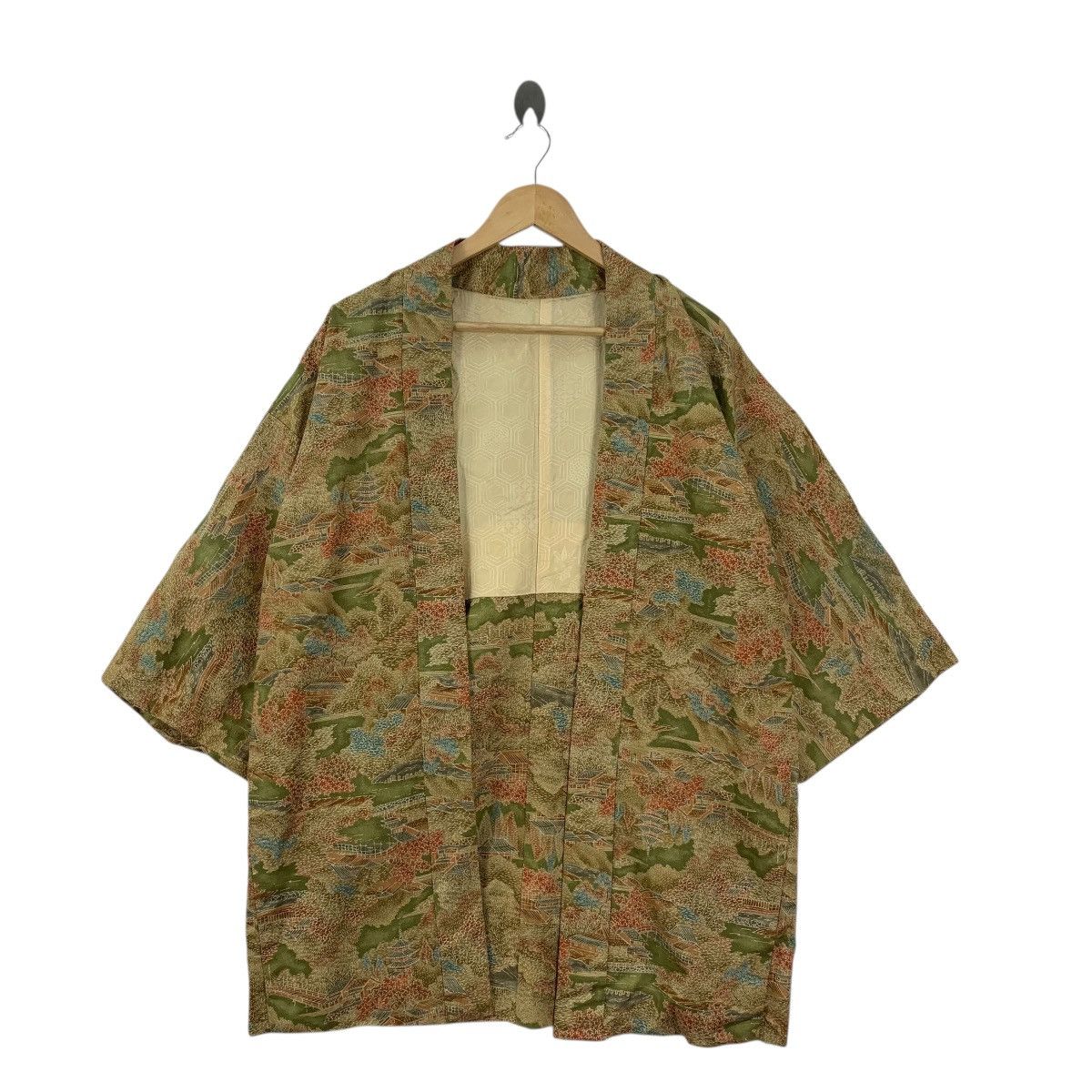 Vintage Vintage 70s KIMONO JAPAN KOMON MINKA Traditional Geisha Size XXL / US 16-18 / IT 52-54 - 4 Thumbnail